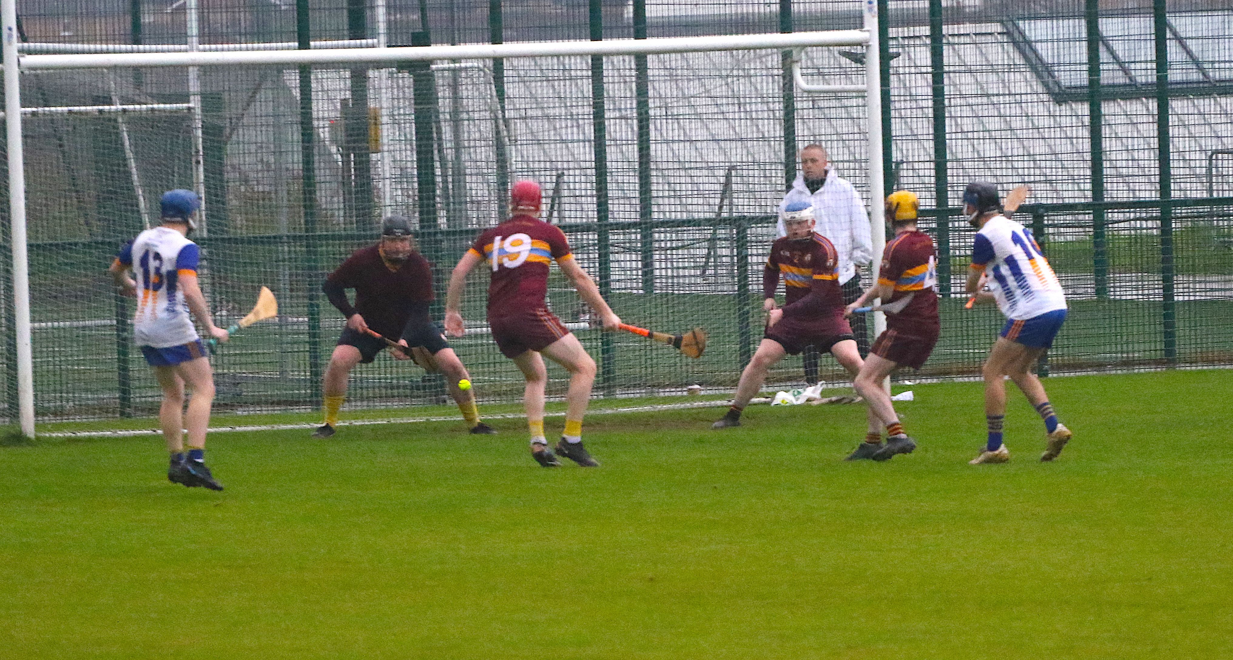 Oisin McDonnell finds the net for St Brigid's 