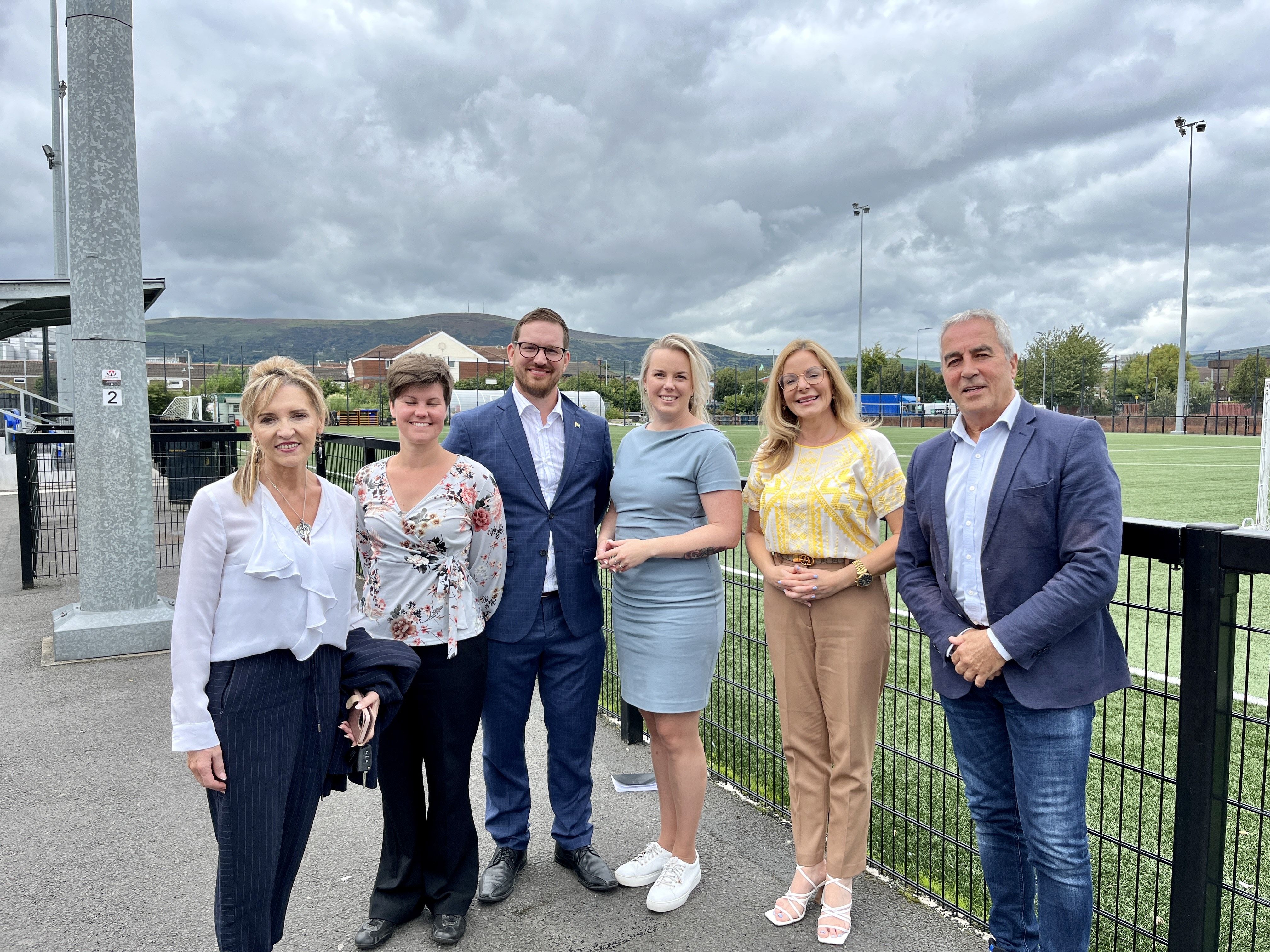 GROSVENOR: The MPs met Cllr Tina Black to discuss how Brexit has impacted local communities in West Belfast