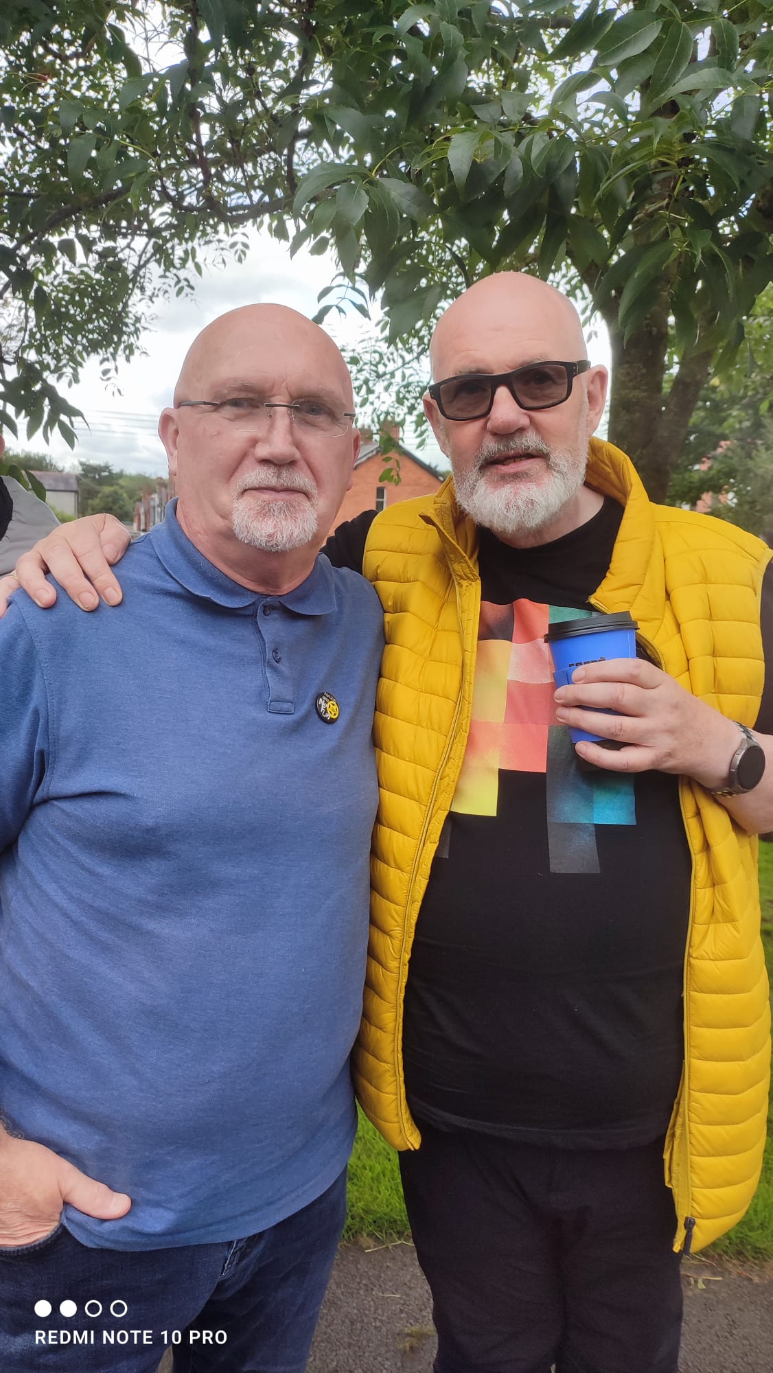 COMMUNITY SPIRIT: The author with the Rev Bill Shaw