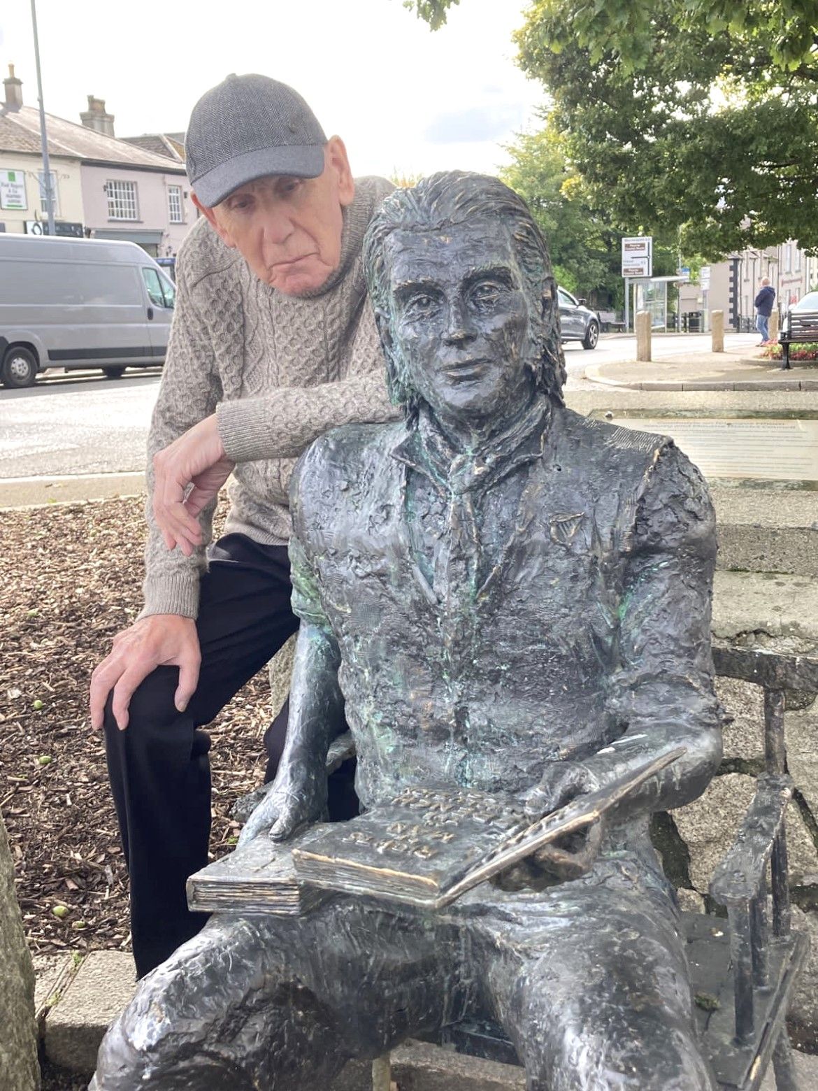 GENERATIONS: Former SF MLA for South Down Mick Murphy looking over Tom Dunn's shoulder