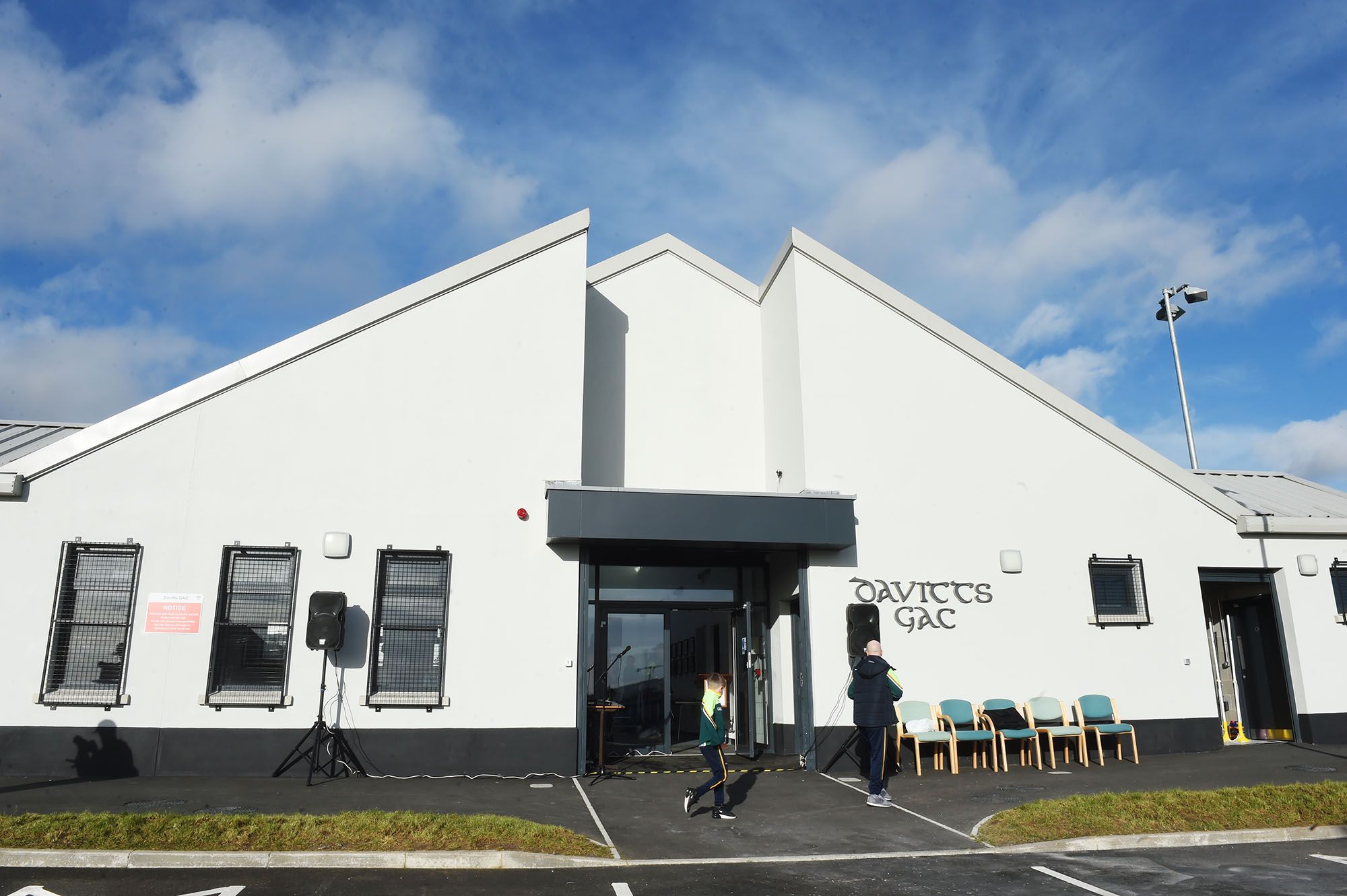 DAVITTS: The new sports hall will be built by Davitts' pitch which was built around six years ago FACILITIES: The new sports hall will be built beside Davitts' pitch