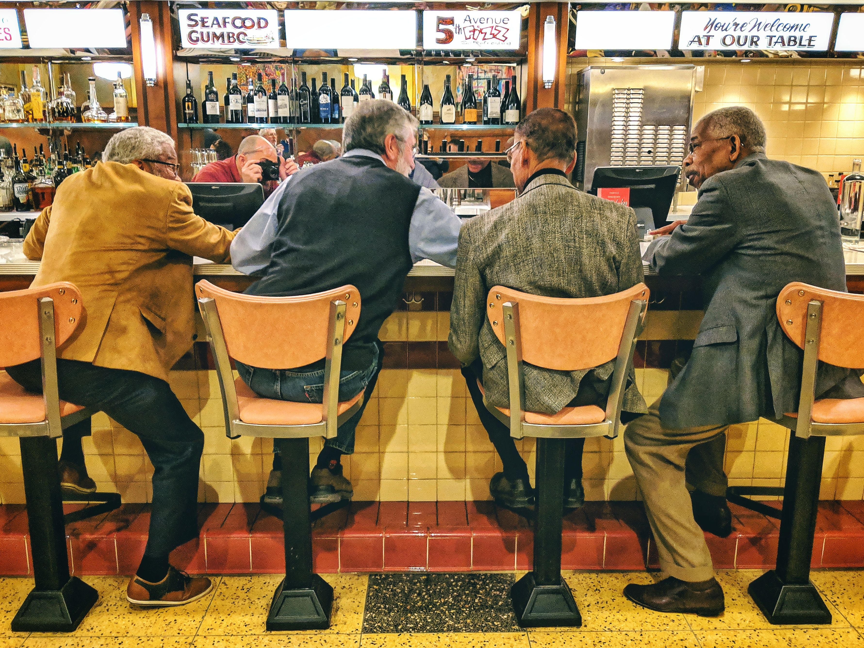 THE GATHERING: Richard Dinkins, Gerry Adams, Rip Patton and King Hollands