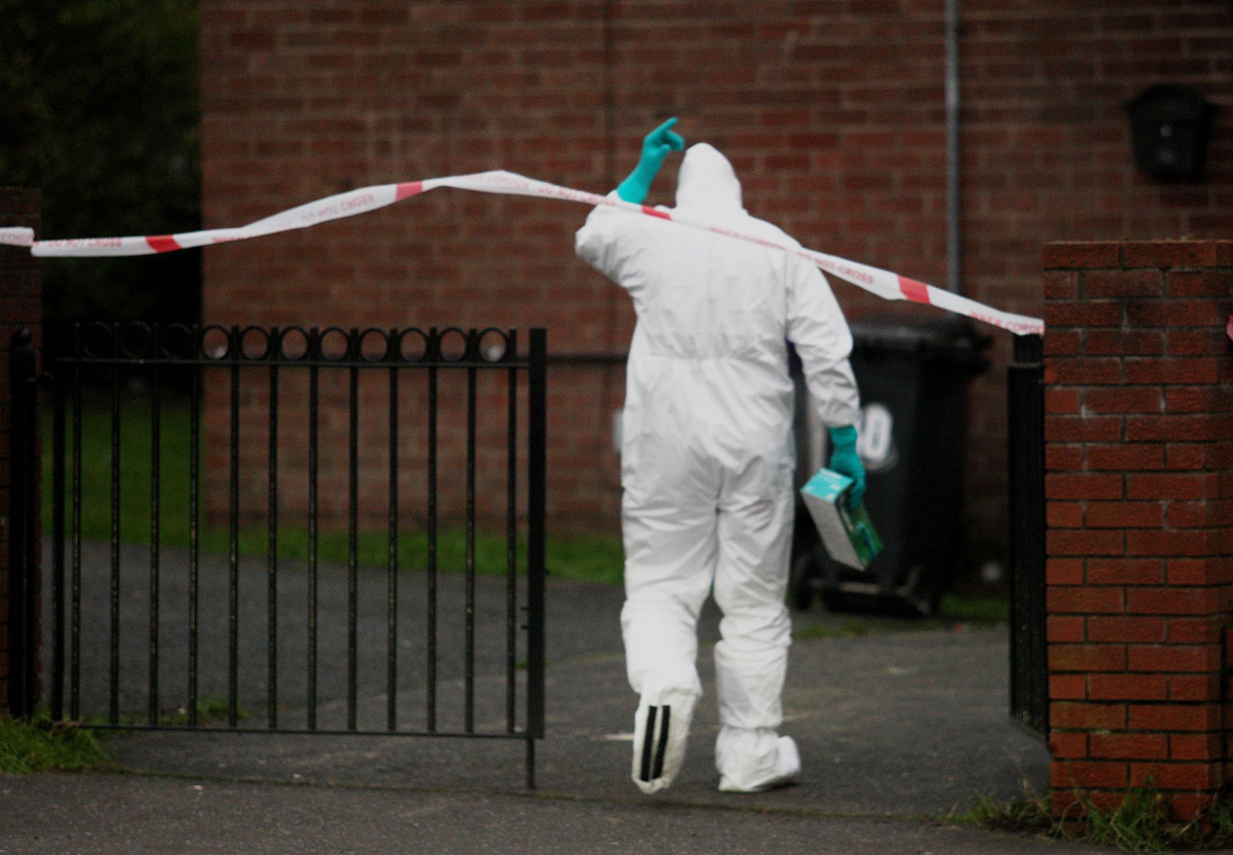 The scene of the shooting on Wednesday morning