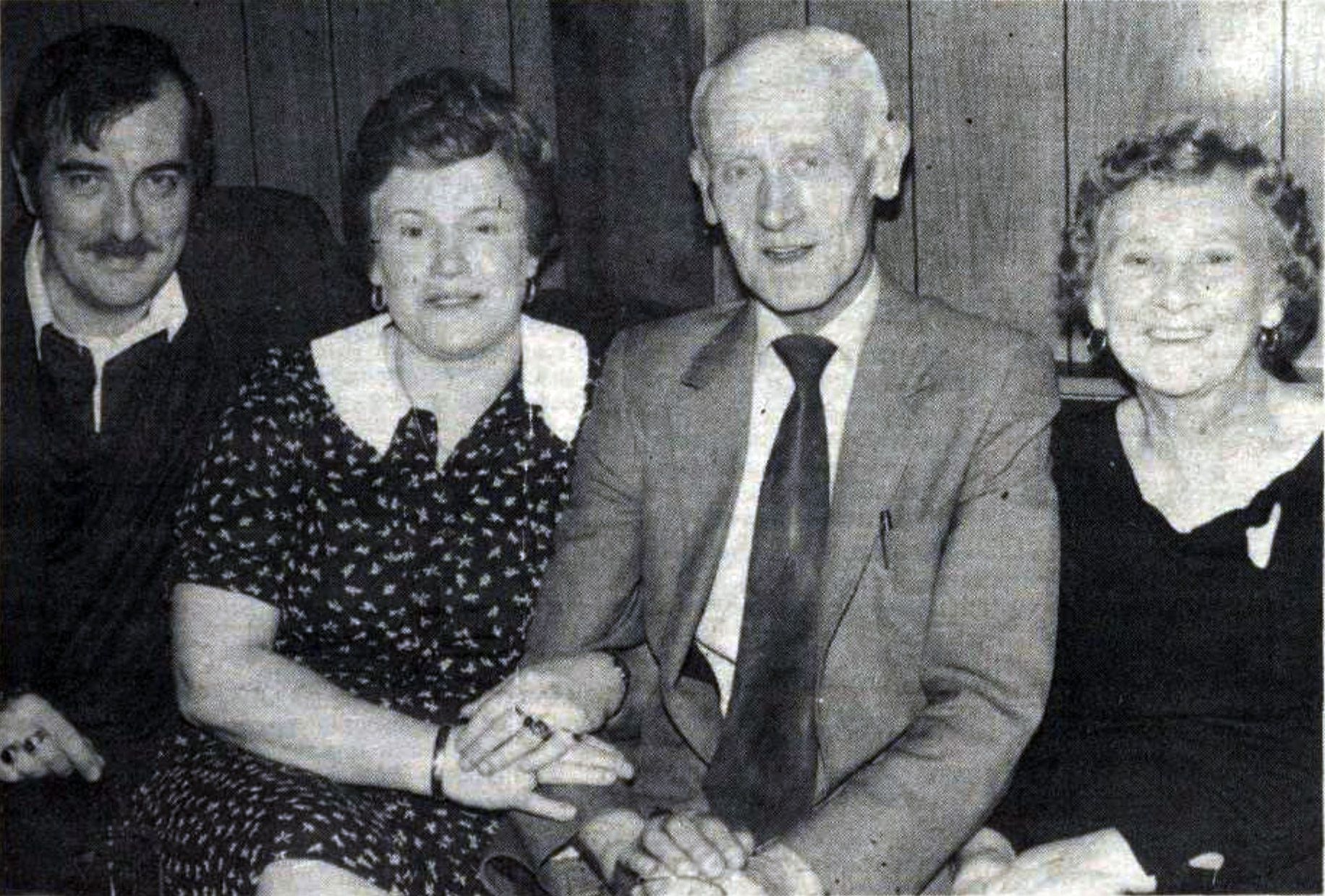 Dessie, Ann Smyth and Rita and Sean Turner at New Lodge Celtic Club