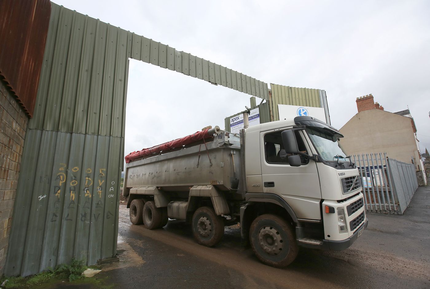 GIRDWOOD: The British Army left Girdwood almost 20 years ago in this photo from North Belfast News archives. The British Army leaving Girdwood almost 20 years ago in this photo from North Belfast News archives.