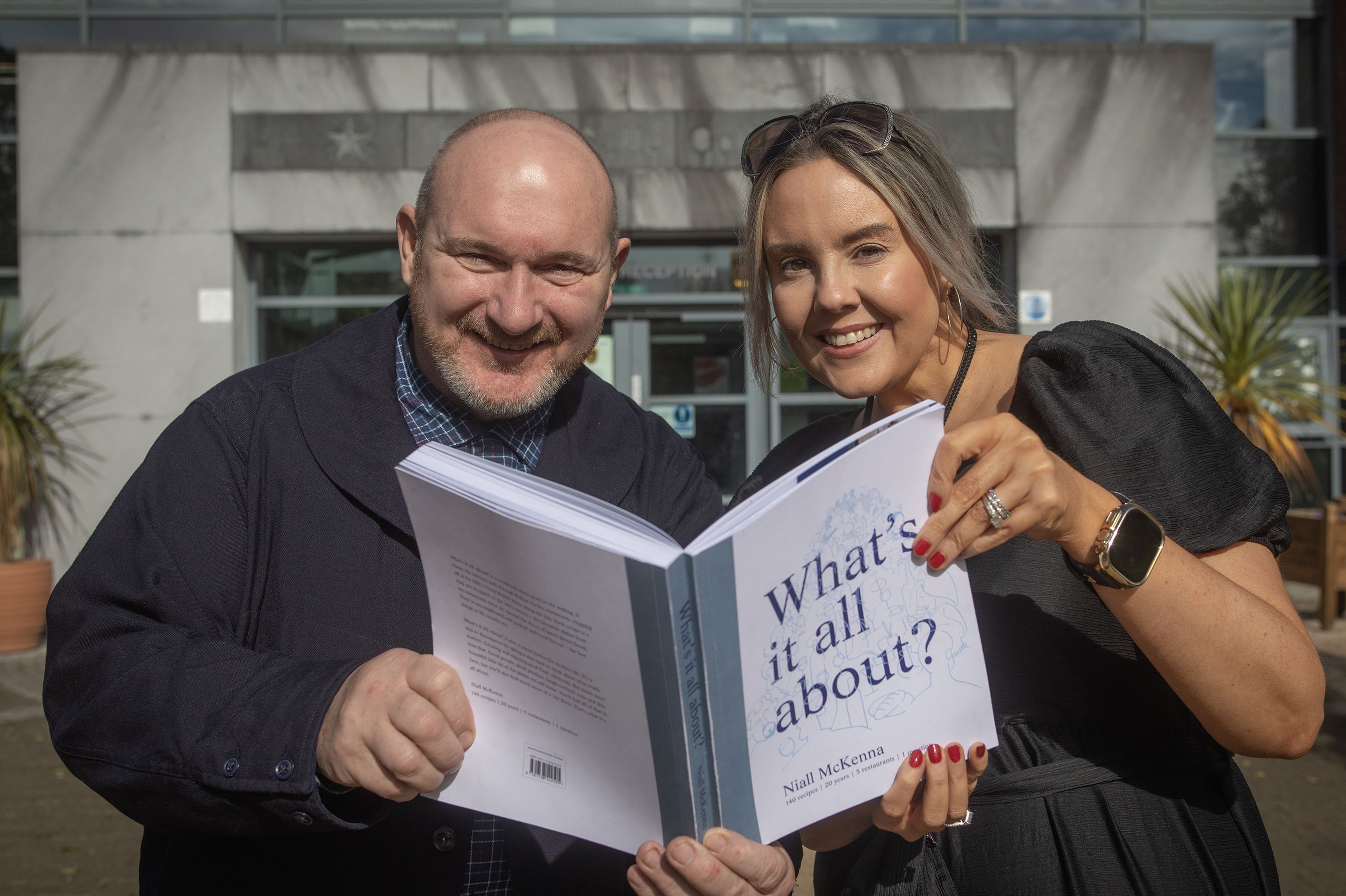 Niall McKenna back at De La Salle with Vice-Principal Michaella McAllister