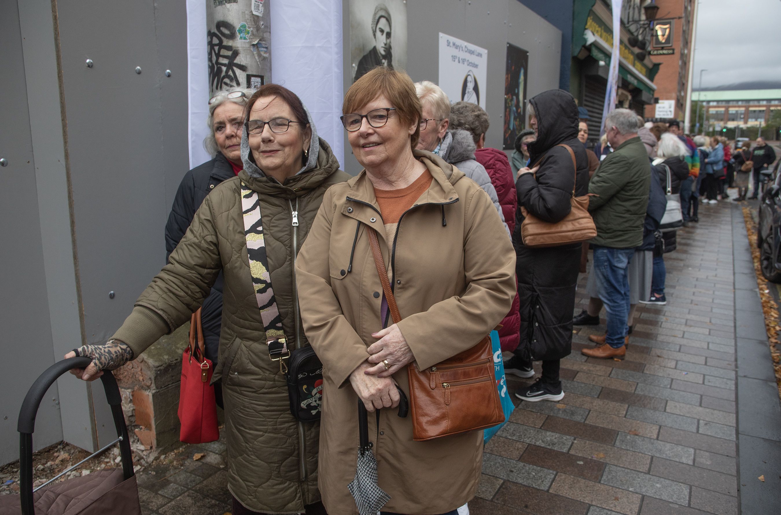 FRONT OF THE QUEUE: Mary Savage and Eileen McGonigle