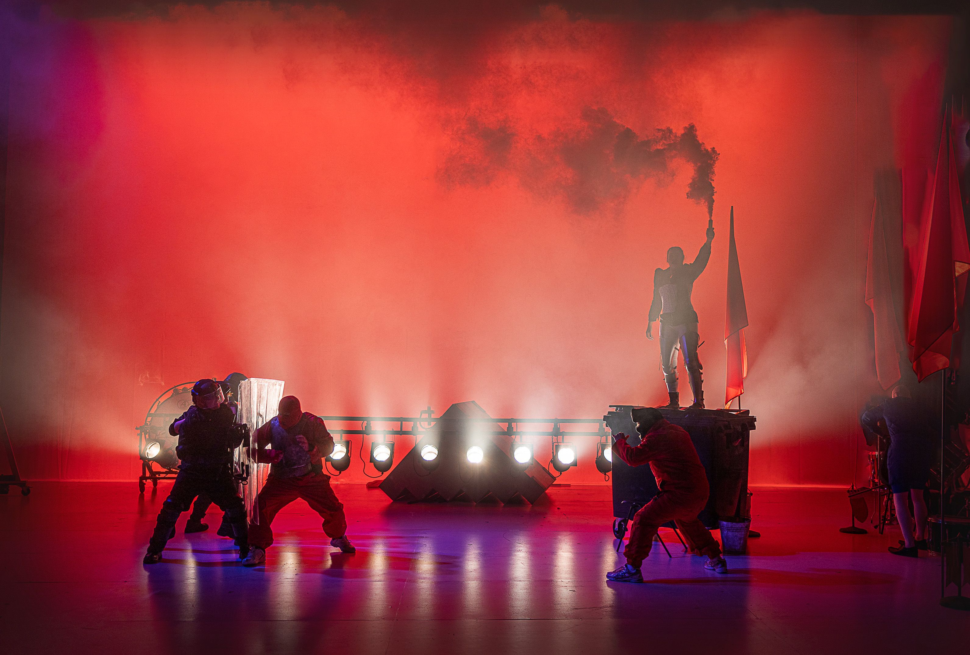 DRAMATIC: The battle scene gripping and highly stylised