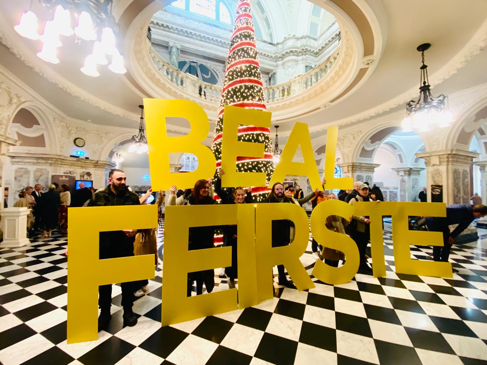The demonstration was taken inside City Hall
