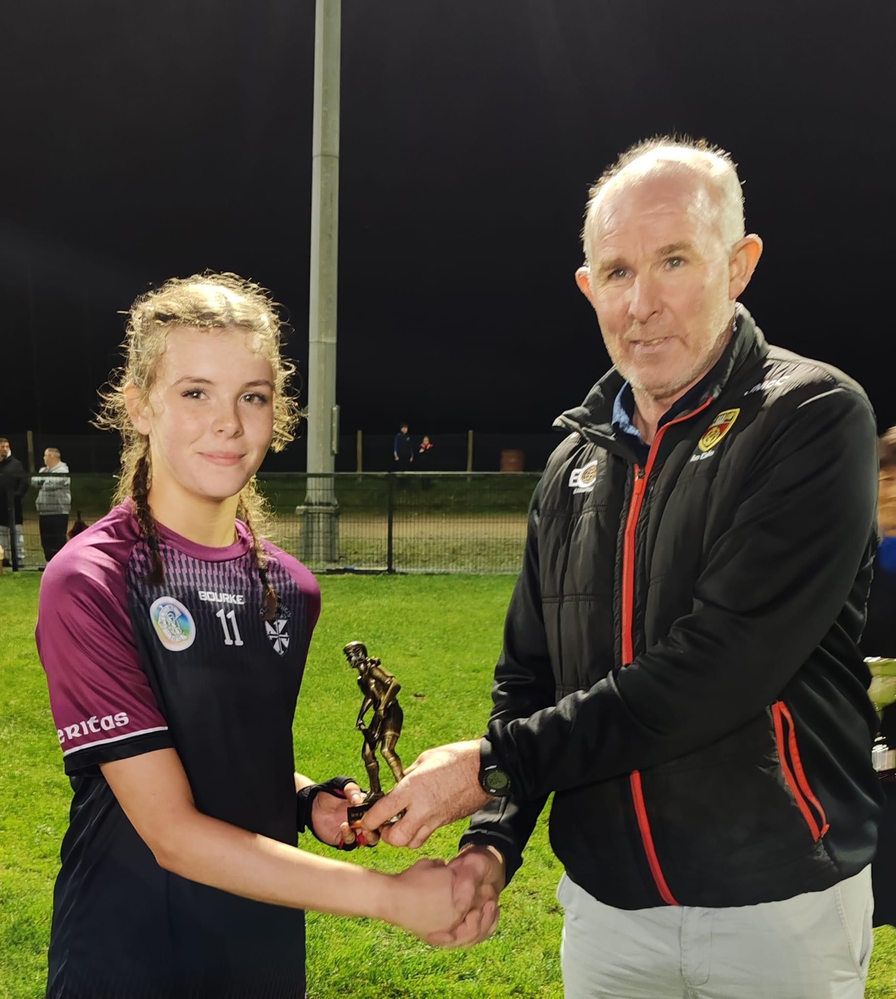 STAR PLAYER: Aoife Fitzsimons is recognised with the player of the match award