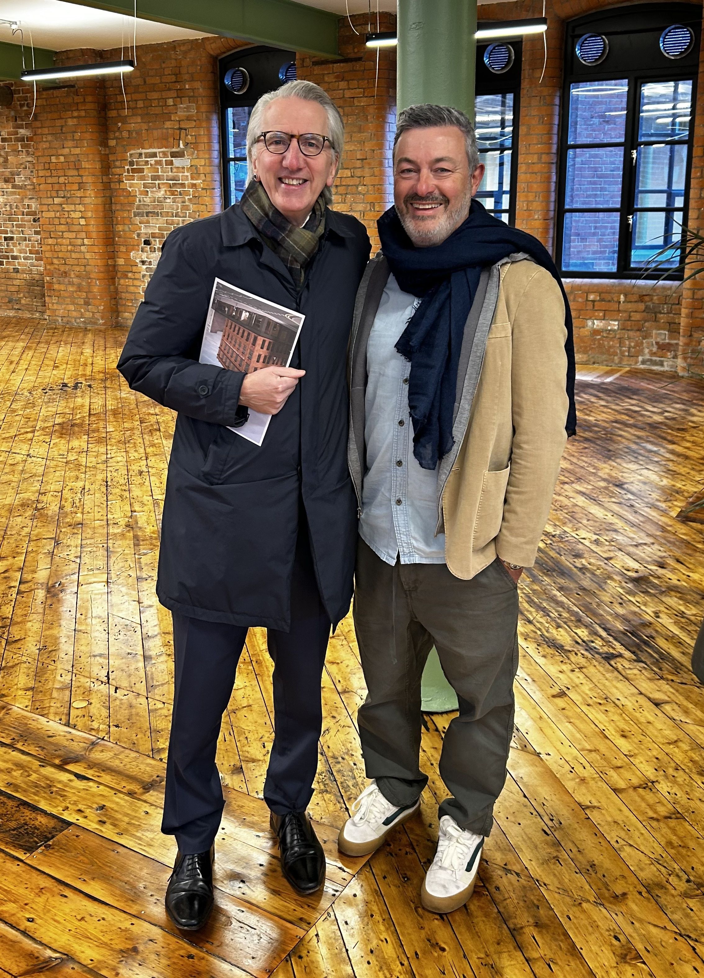 BOLD VISION: The author with Pete Boyle at a Printing Works open day on Friday