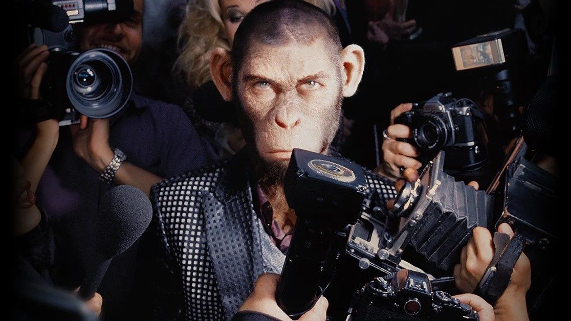 UNUSUAL: Robbie Williams is portrayed as a performing ape in the ambitious Better Man