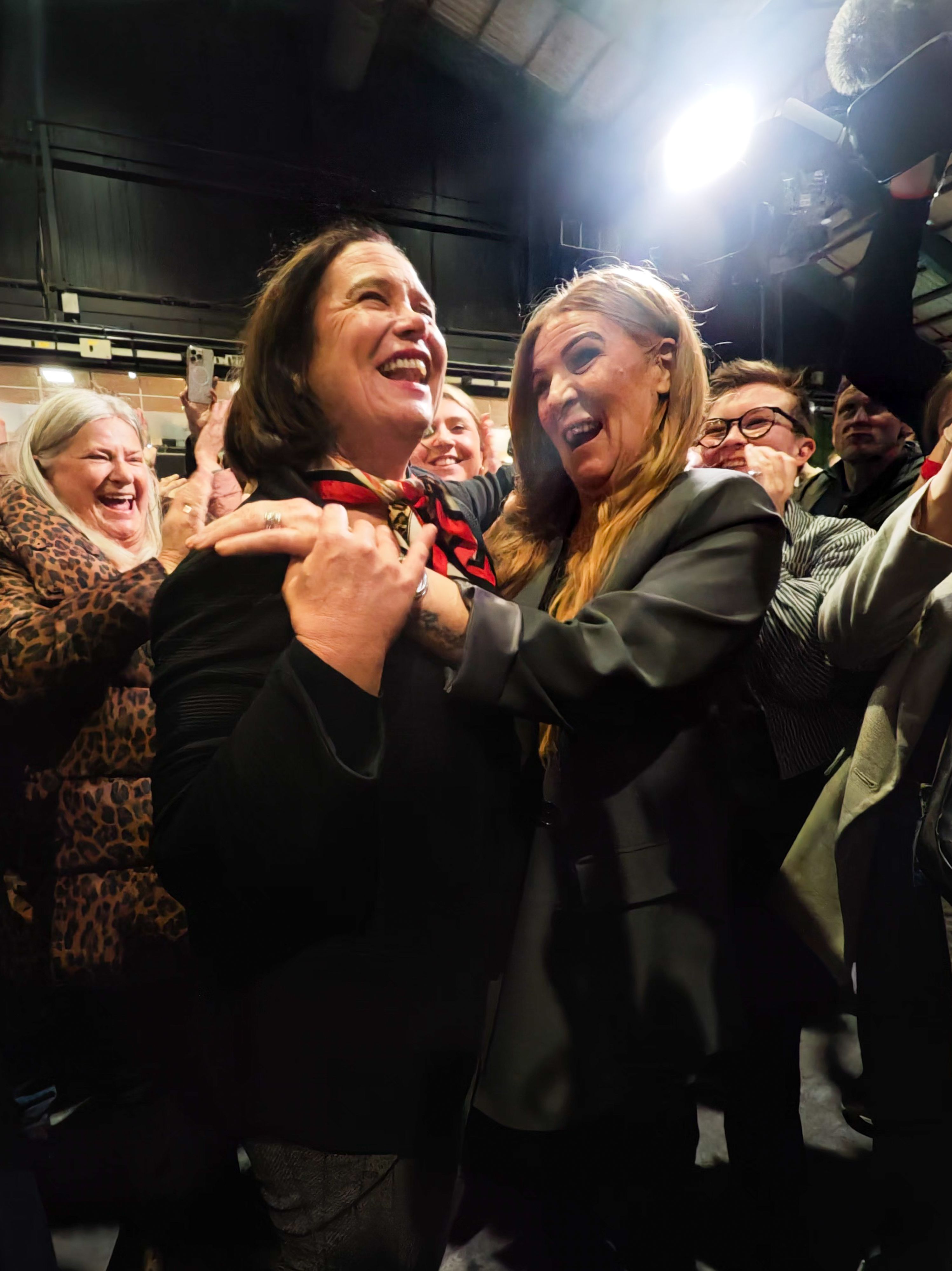 WINNER: Mary Lou McDonald celebrates her victory in Dublin Central