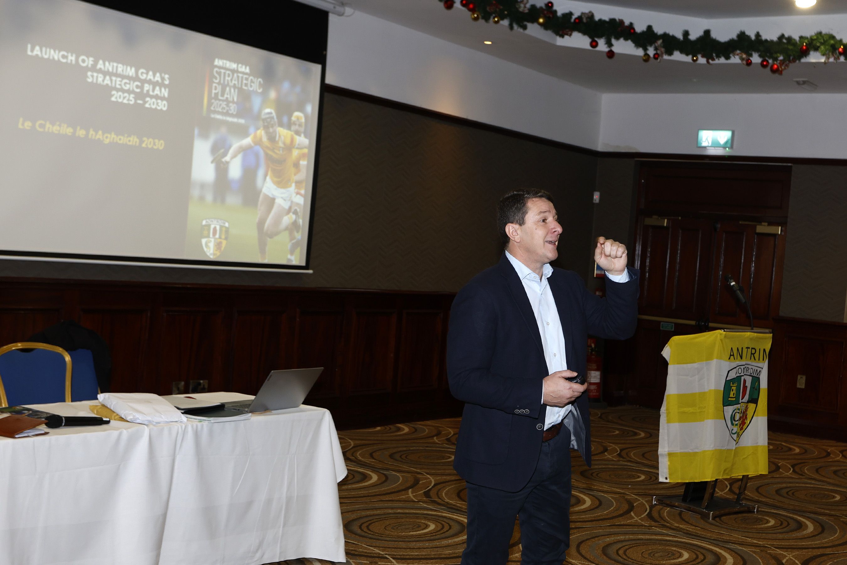 Dr Paul Donnelly addresses delegates on Monday 