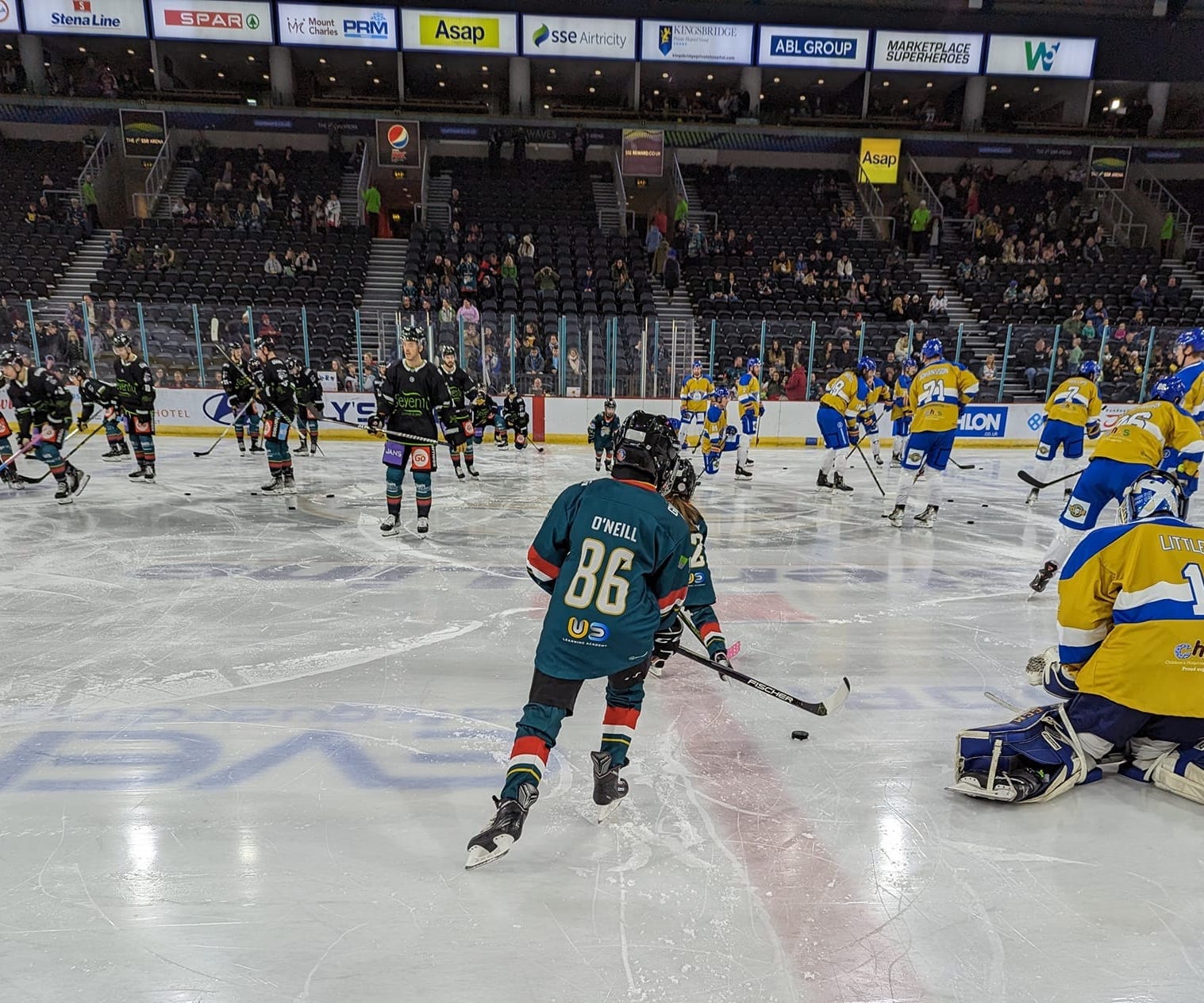 Ryan on the ice at the SSE Arena
