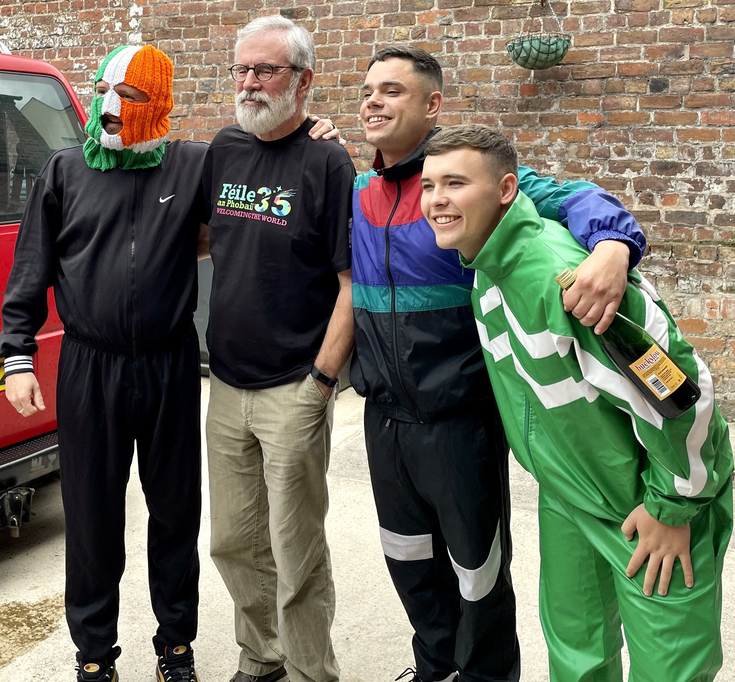 Gerry Adams with Kneecap