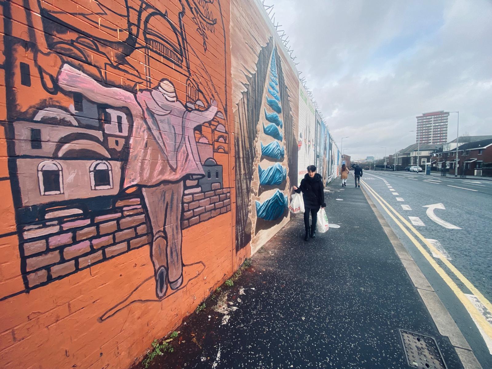 SOLIDARITY: A new mural on the international wall in West Belfast demonstrating support for the Palestinian people