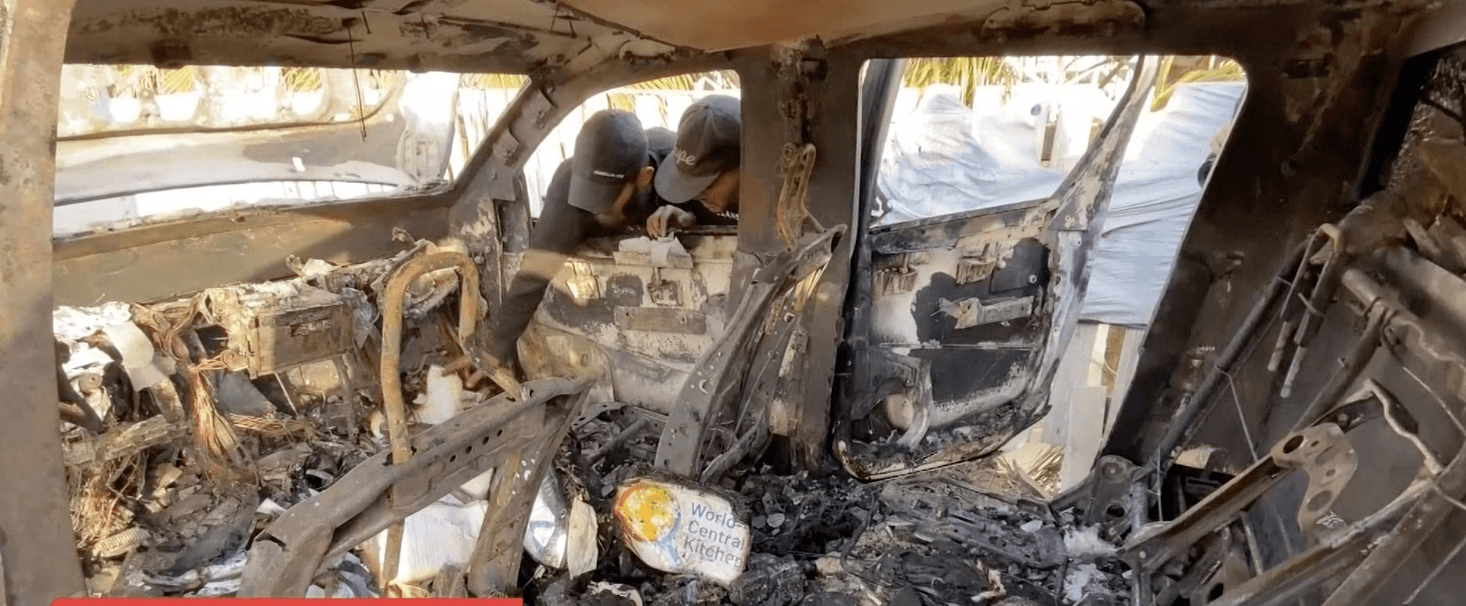 ATROCITY: Seven aid workers were killed on an Israeli missile attack on a World Central Kitchen vehicle convoy