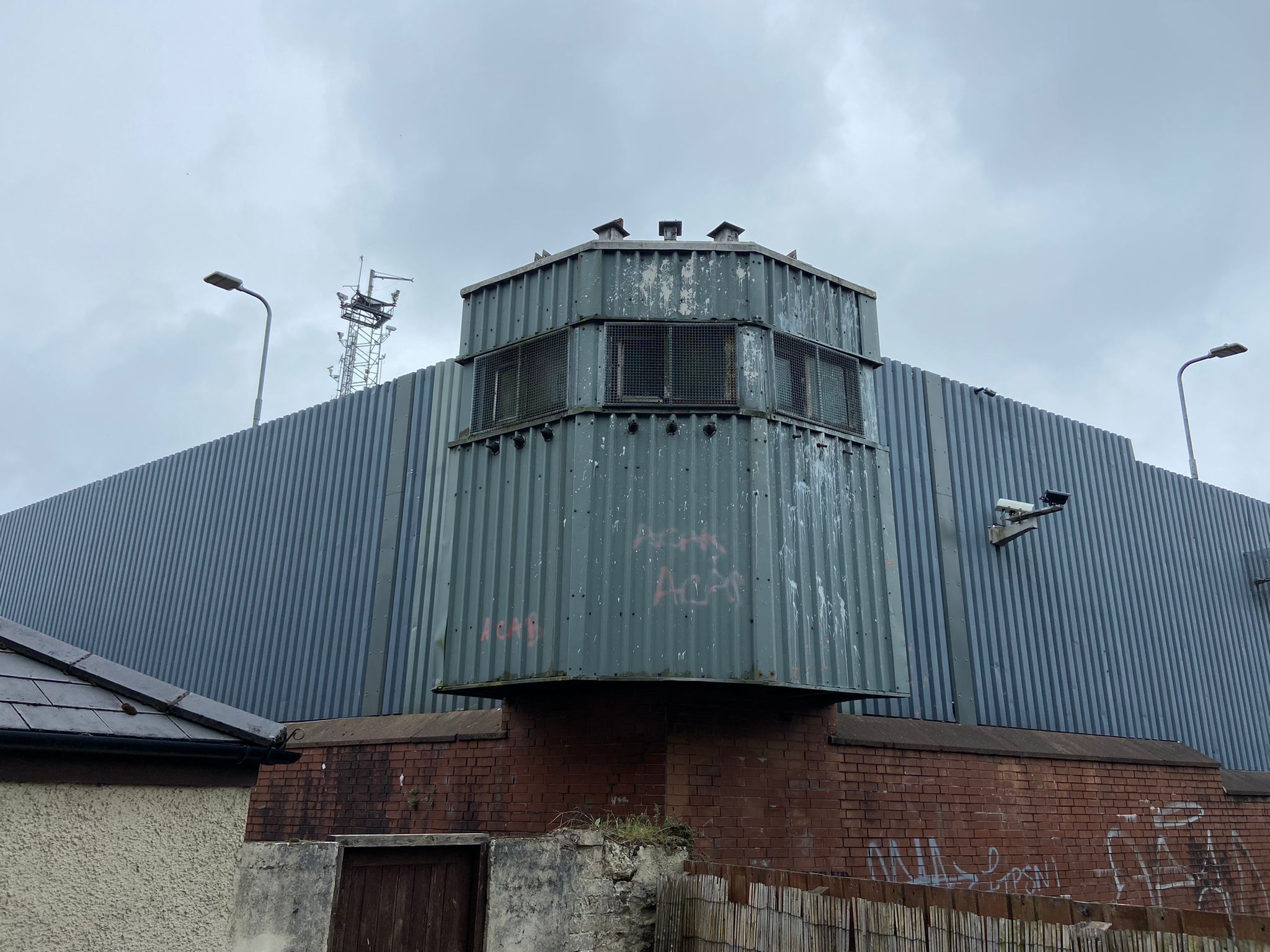 Fortified Woodbourne PSNI station