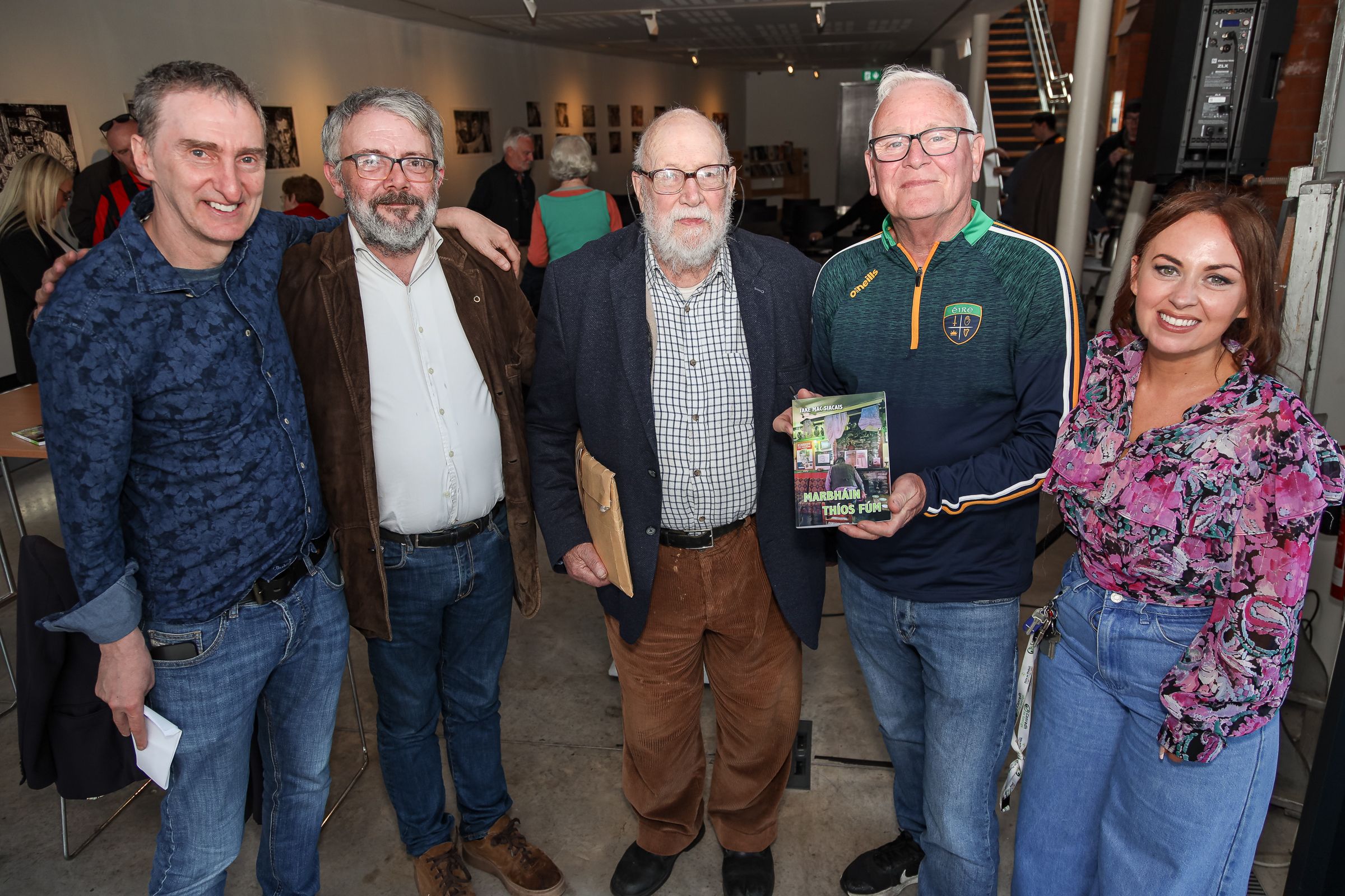 LAUNCH: Géaróid Ó Muilleoir, Dónall Mac Giolla Chóill, Pádraig Ó Snodaigh (Coiscéim), Jake Mac Siacais and Brónagh Fusco