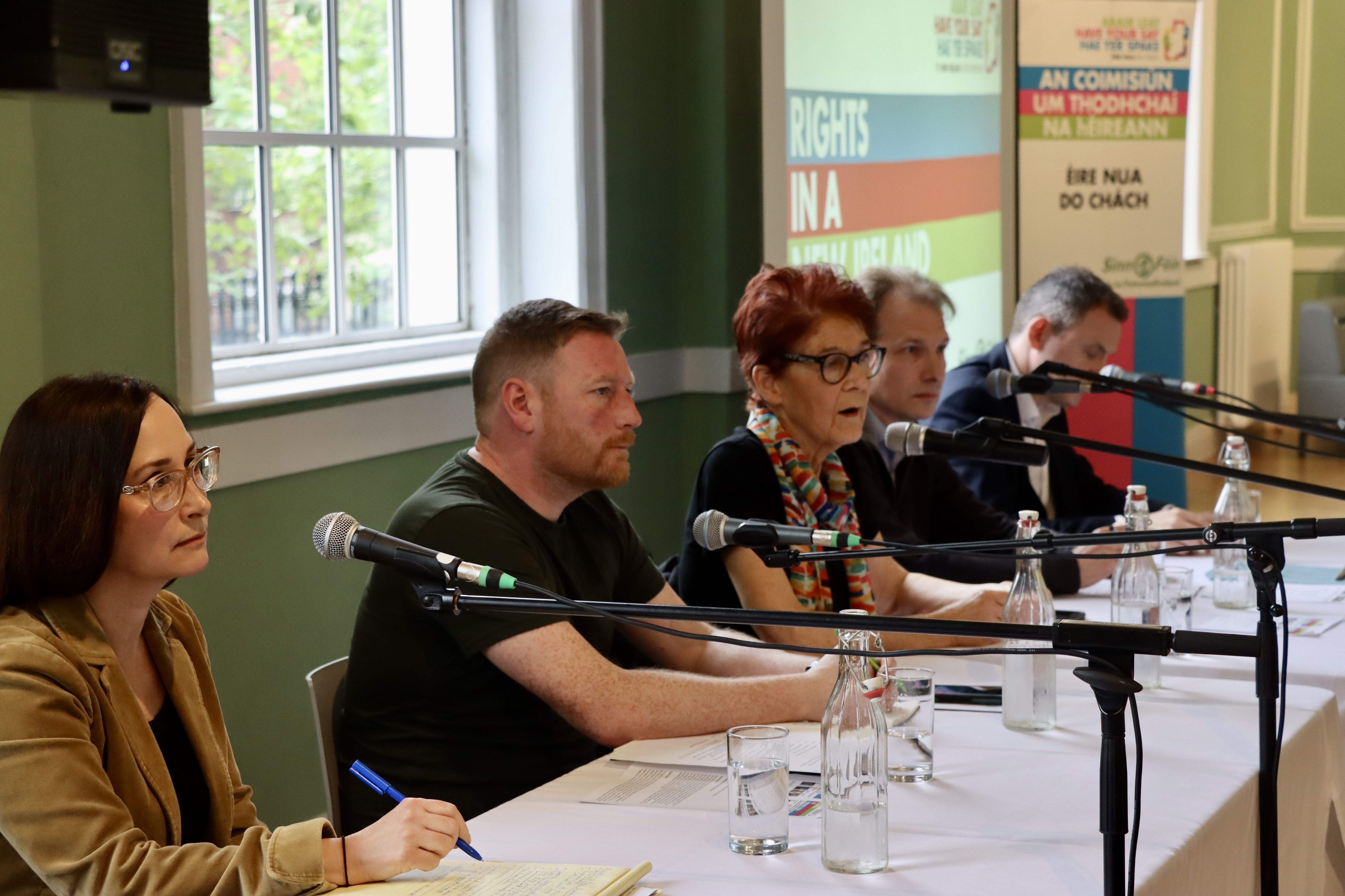 IDEAS: The panel at the event examining the importance of rights in a new Ireland