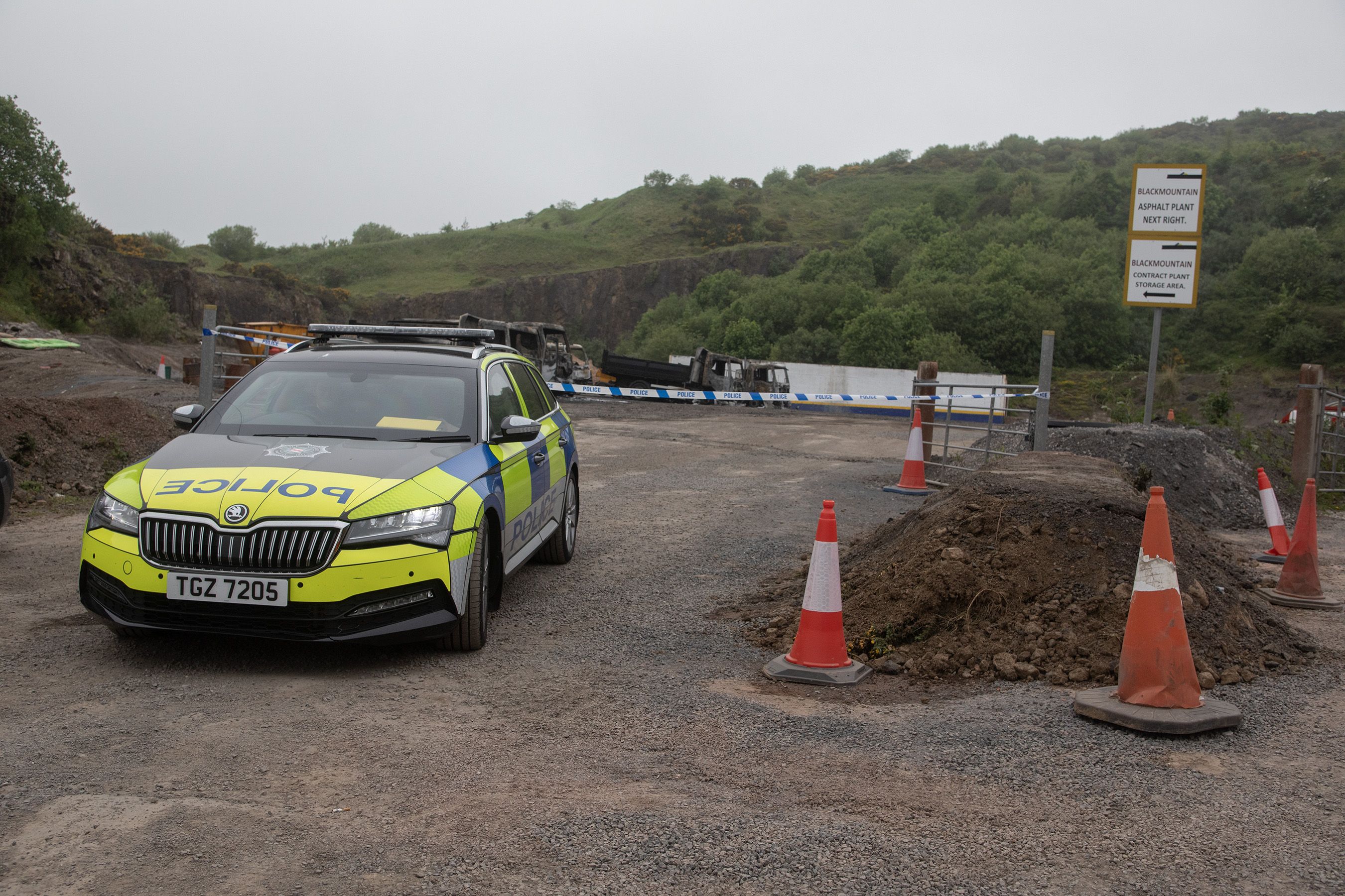 Police were still at the scene this morning