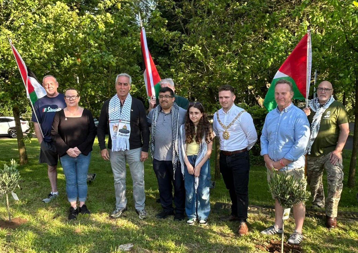 RODDY'S REMEMBRANCE: Two olive trees were planted to commemorate the Nakba by Dr Omar Al Shaqaqi