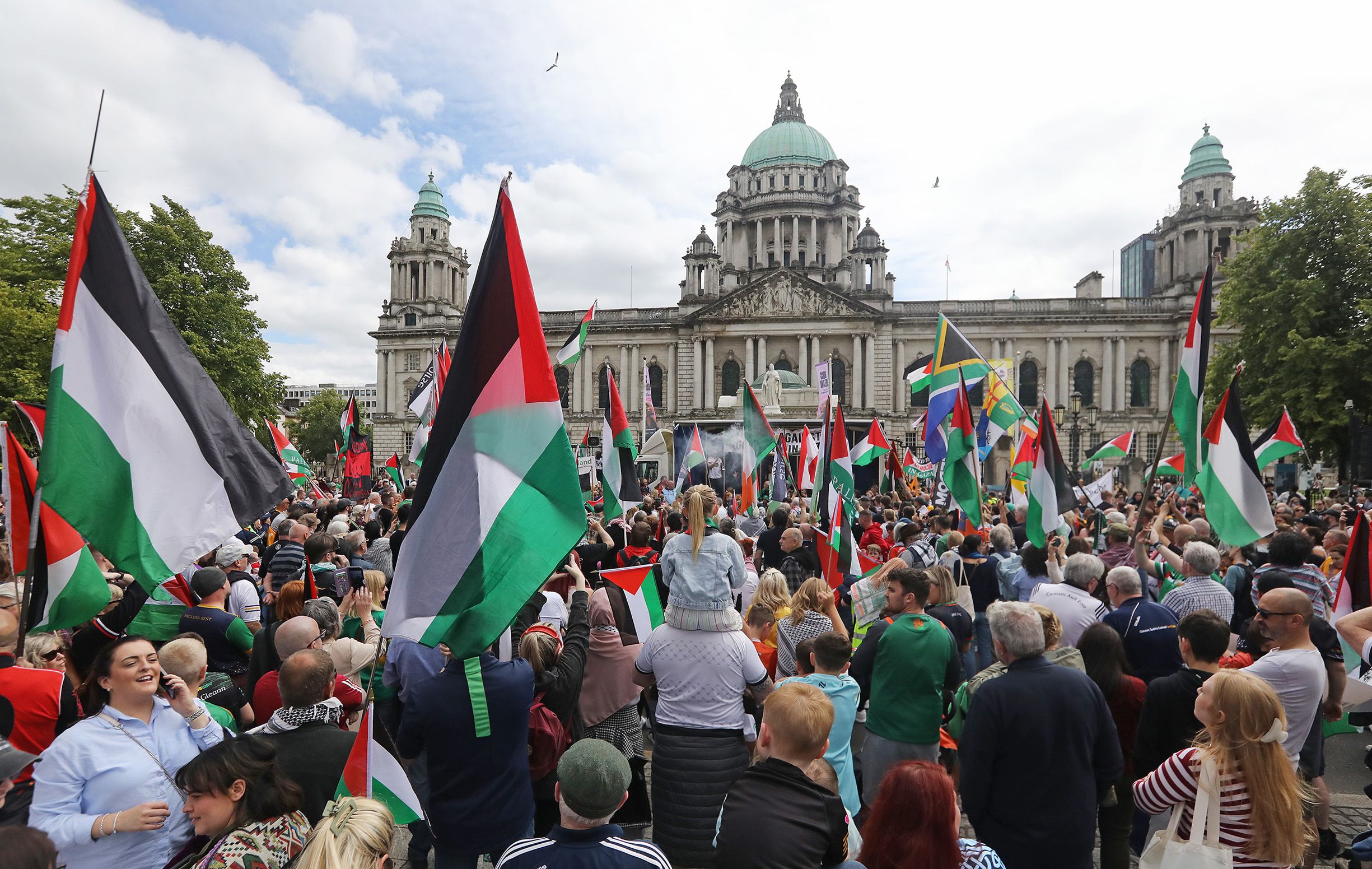 SOLIDARITY: Gaels made their voices heard on Gaza in a city centre demo