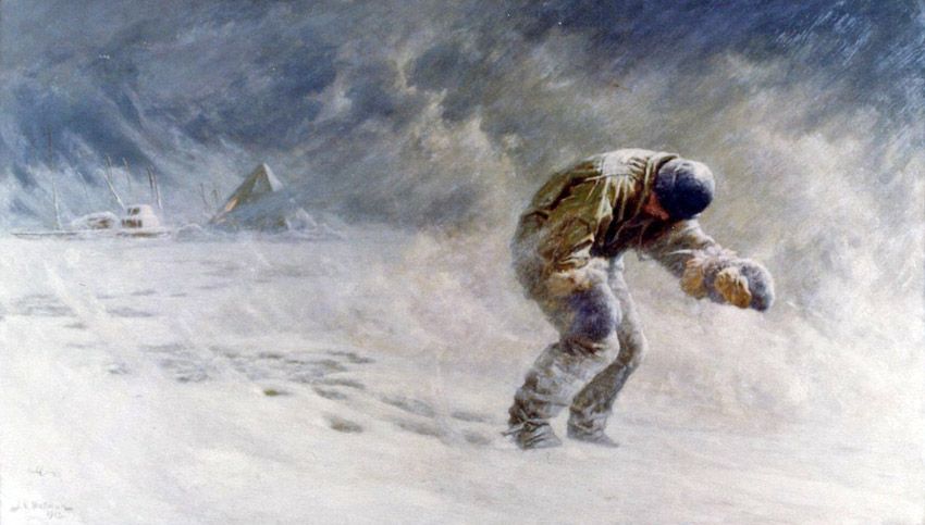 ICONIC: A Very Gallant Gentleman – painting of Captain Oates by John Charles Dollman, 1913