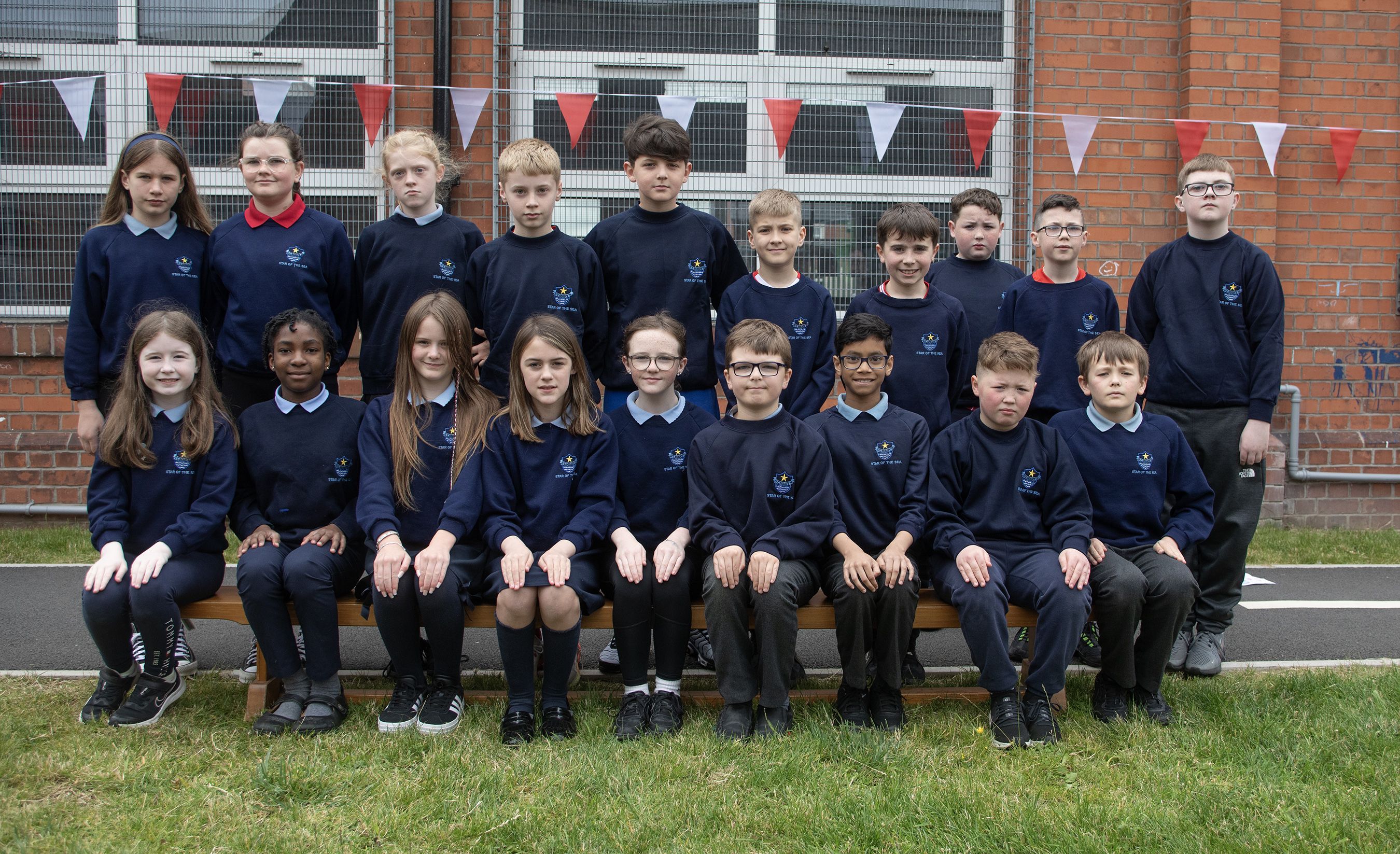 The Primary 7s who will be leaving the school this month
