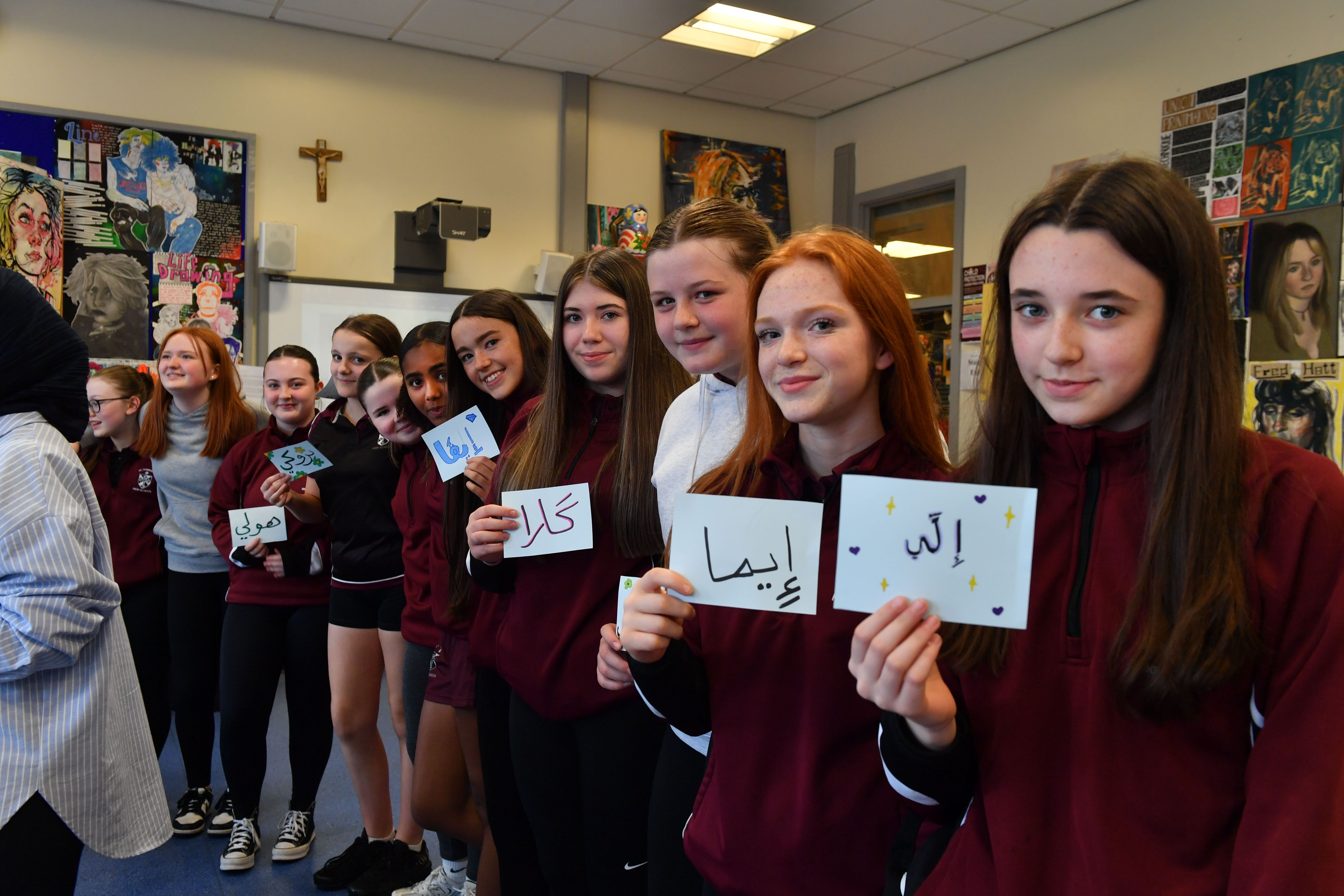 St Dominic's students taking part in Arabic Culture Day