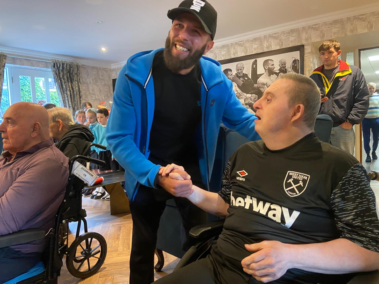 Meeting his fans on Wednesday afternoon