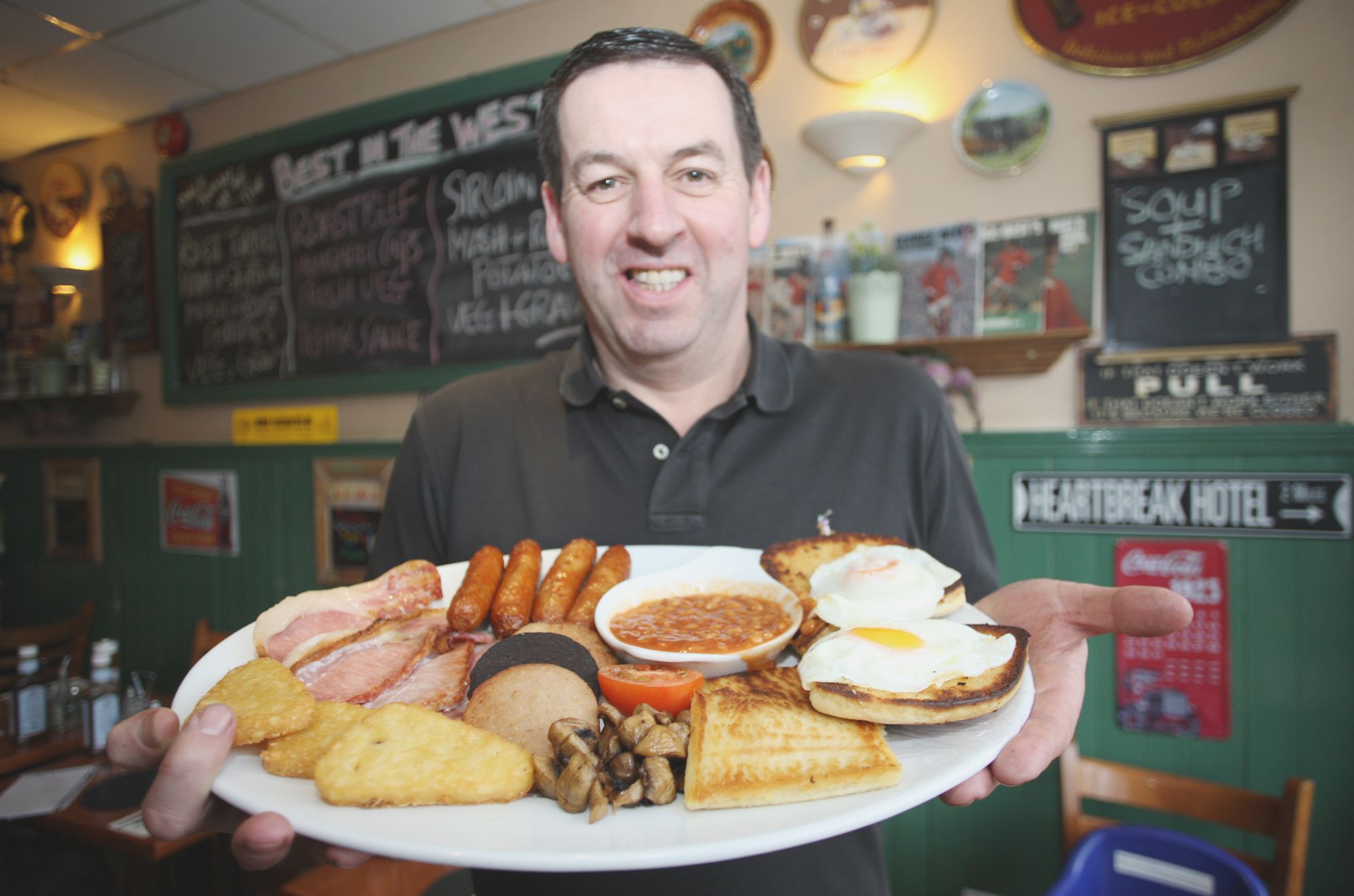 Jim McIlwaine with the bumper Coffee House fry