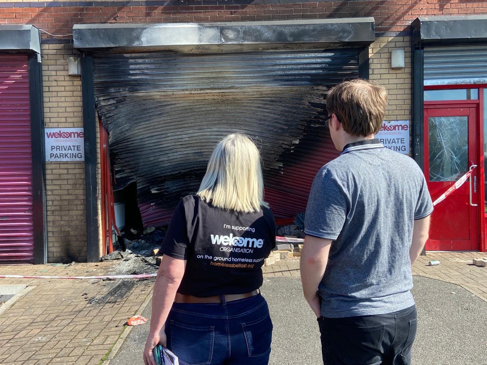 Surveying the damage this morning