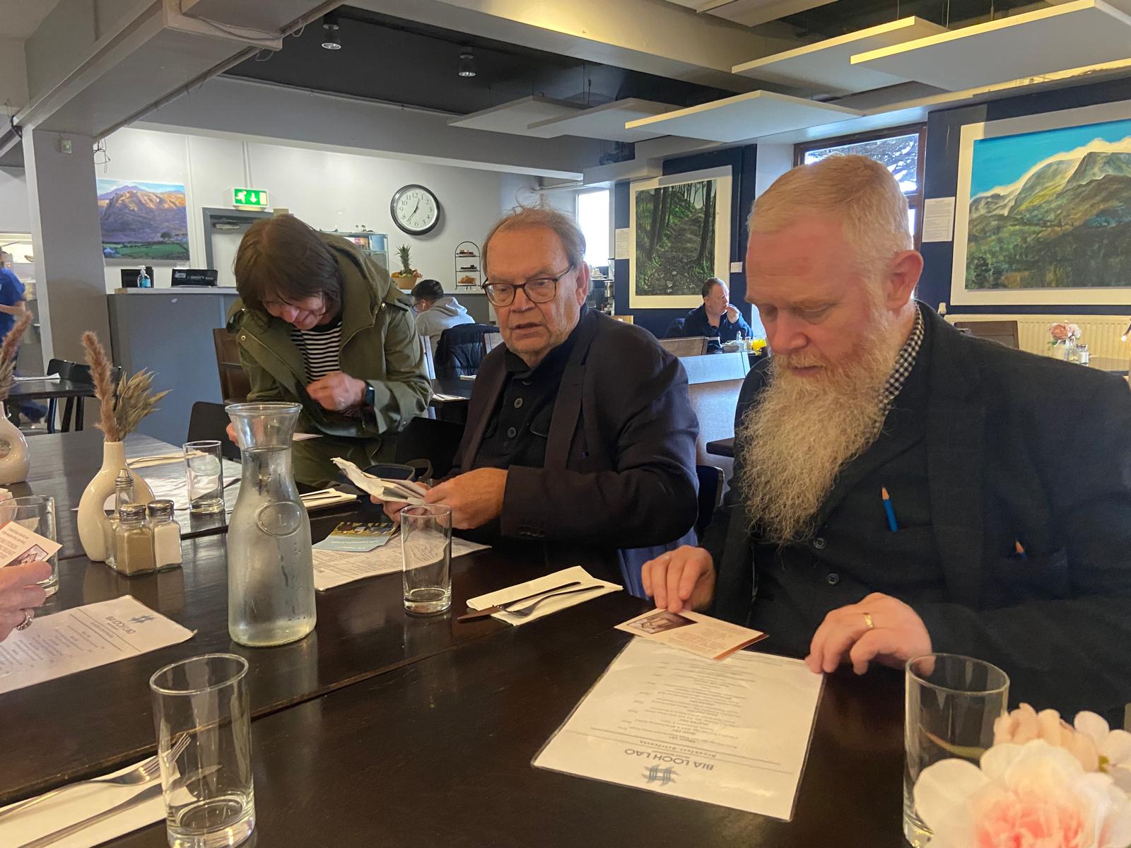 Taking a well-earned break at the Cultúrlann