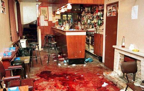 ATROCITY: The scene at the Heights Bar Loughinisland after the massacre