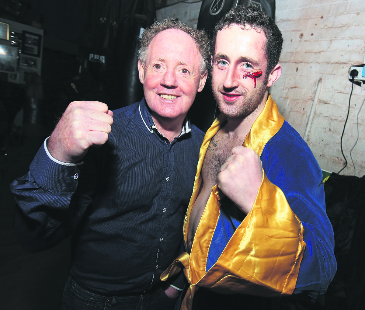 FATHER AND SON: Hugh Russell and son, Hugh Jr pictured in 2015