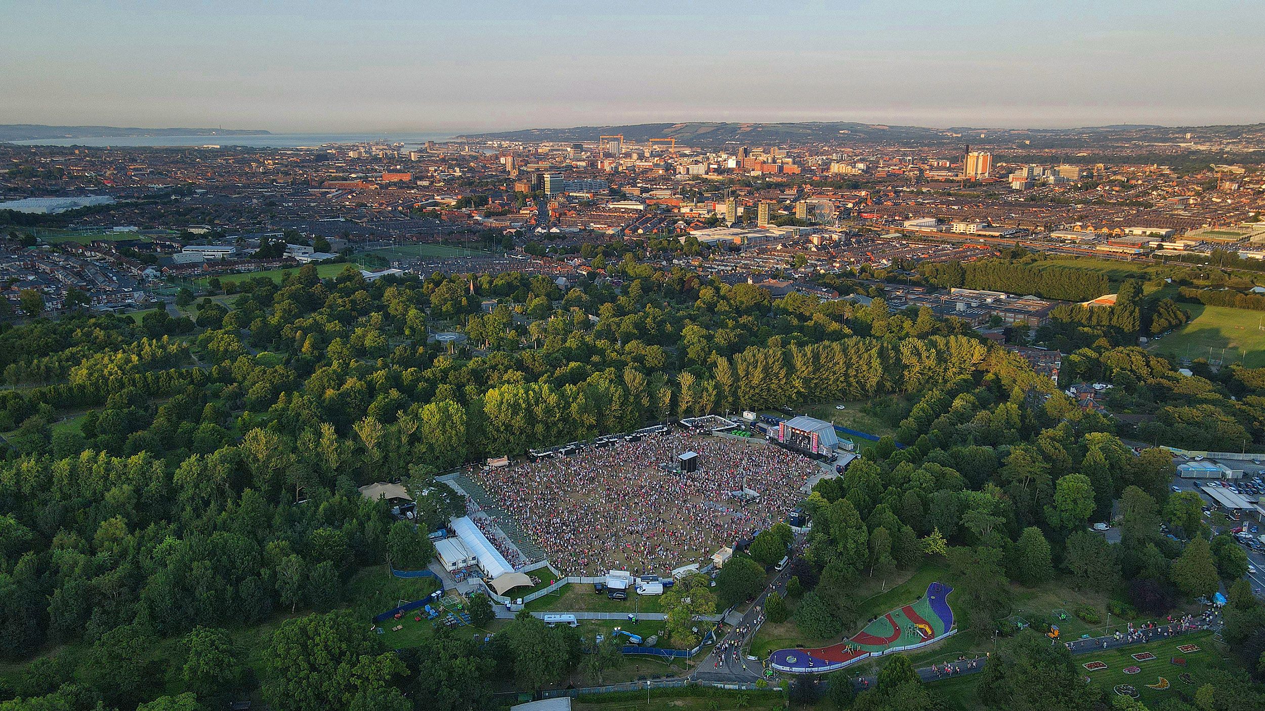 COMMUNITY HUB: The Falls Park is a sight to behold during Féile