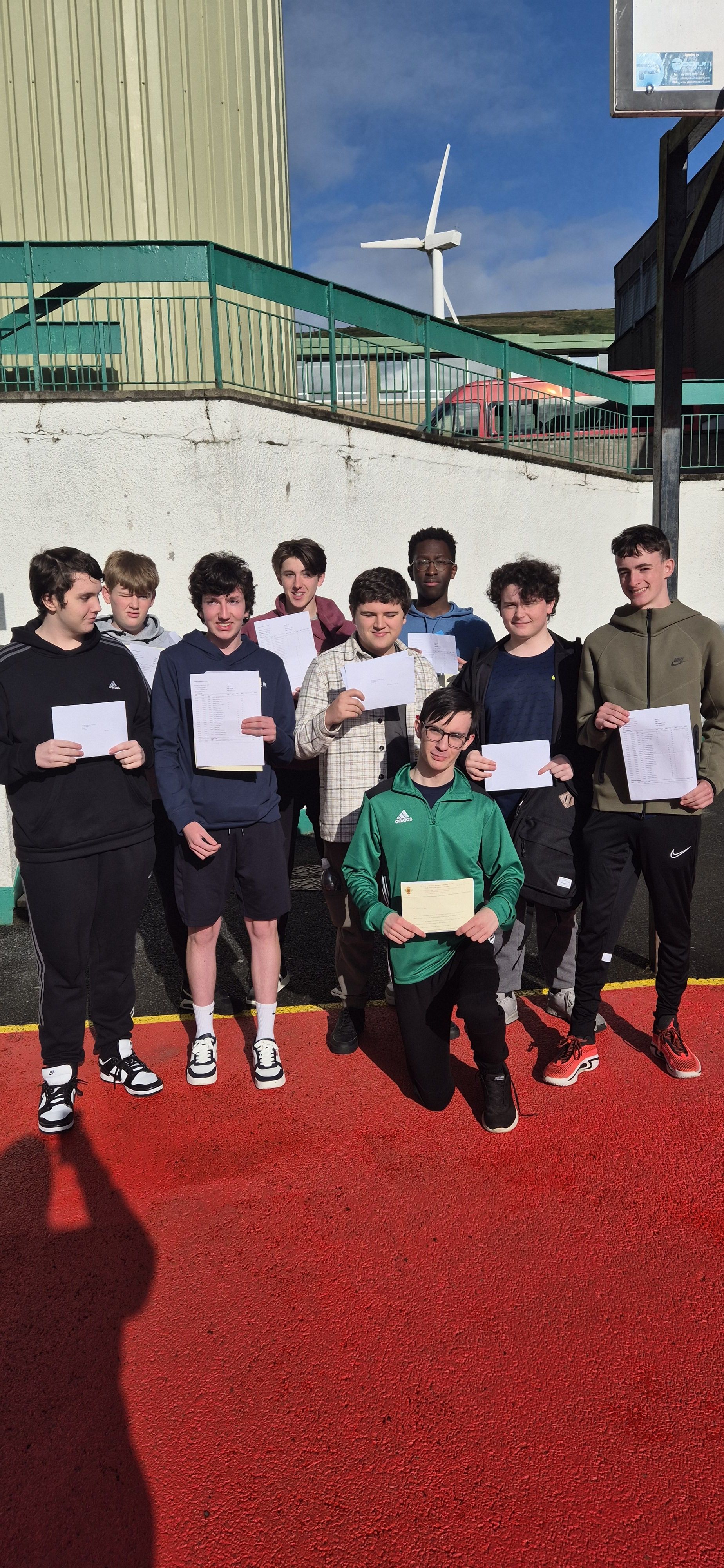 St Mary's students this morning