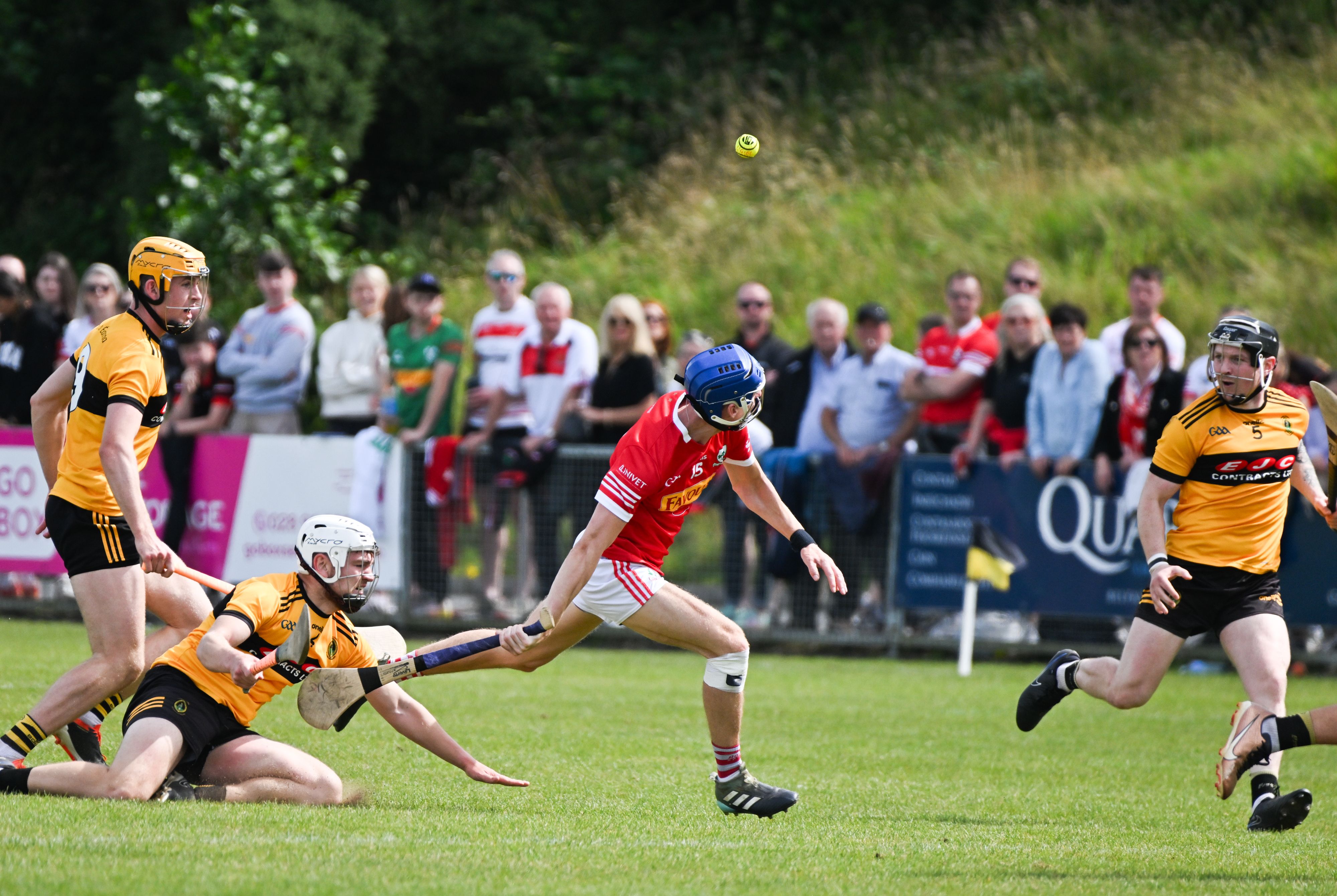 James McNaughton is challenged when on the attack