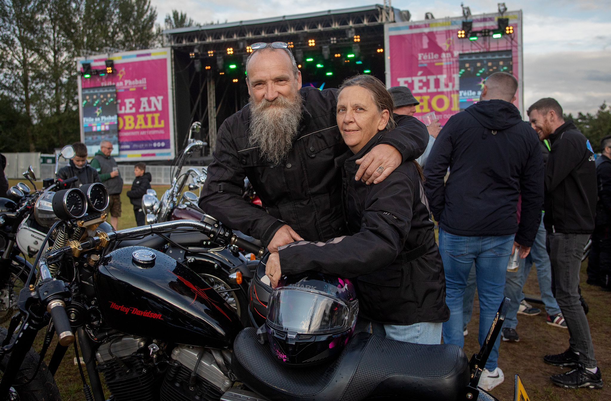 IN FAST LANE: Irish Wolfhounds' Bikers at the opening Féile parade