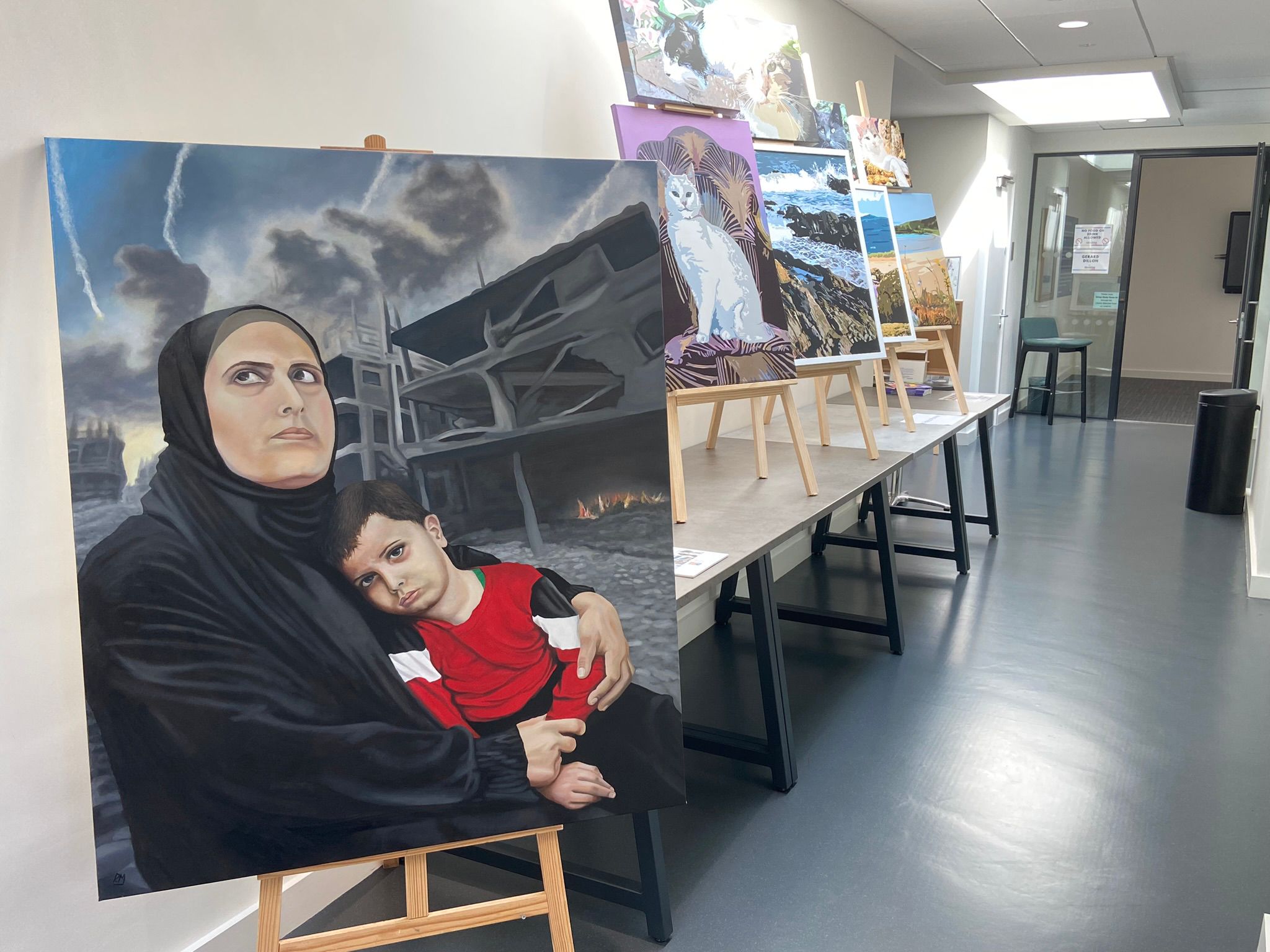 GENOCIDE IN THE DOCK: Patricia Mooney's powerful Gaza artwork at the Féile Visual Art exhibition