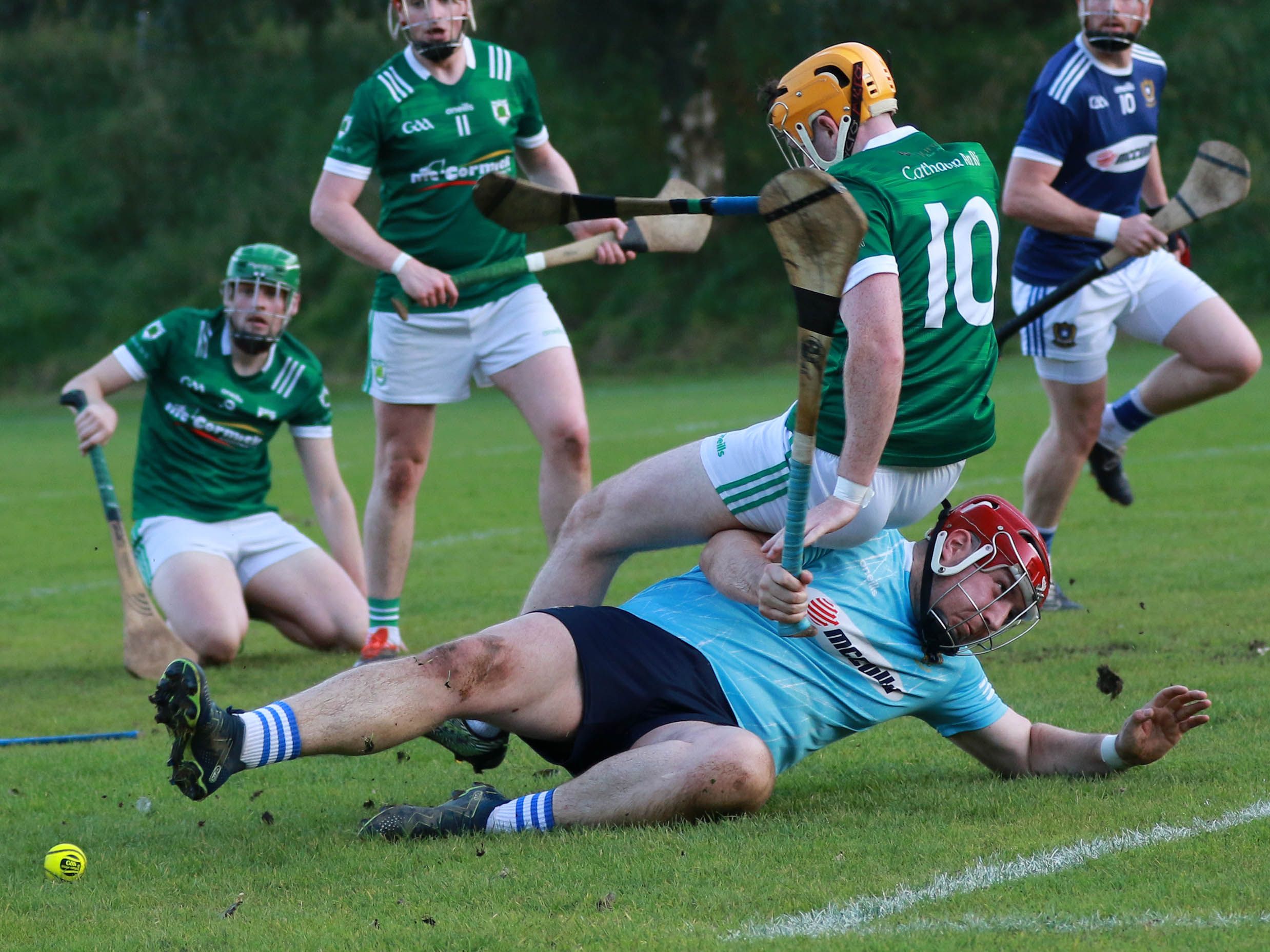 Kurtis McGreevy comes off his line as Carey threaten 