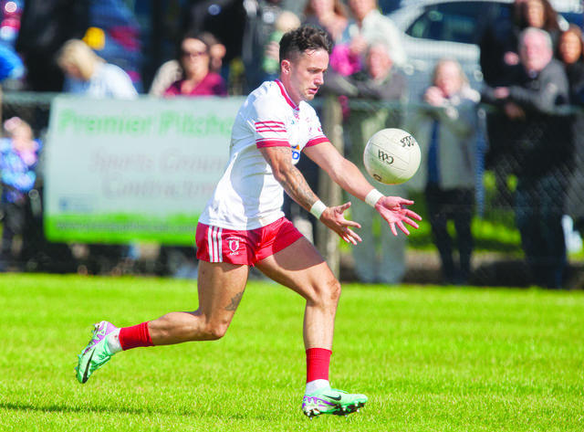 Lámh Dhearg v Creggan, Antrim SFC 01.jpg The pace of Owen McKeown was crucial for Lámh Dhearg in their quarter-final win over Creggan