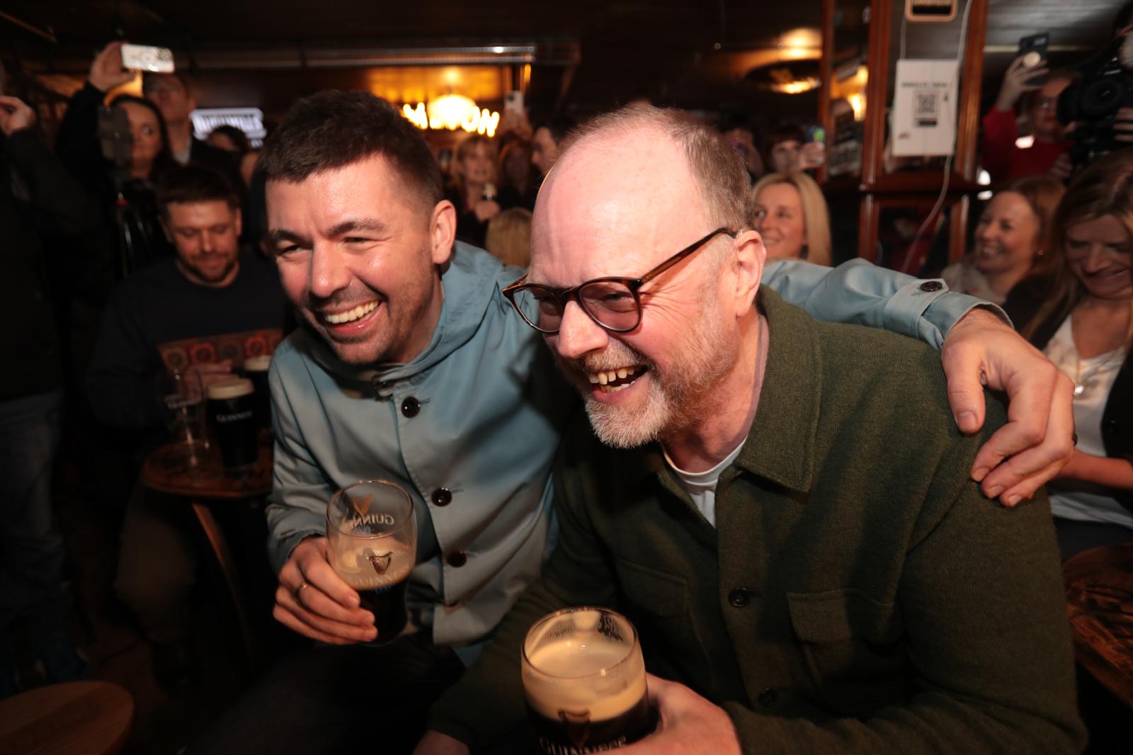 Rich Peppiatt and Trevor Birney in Maddens today