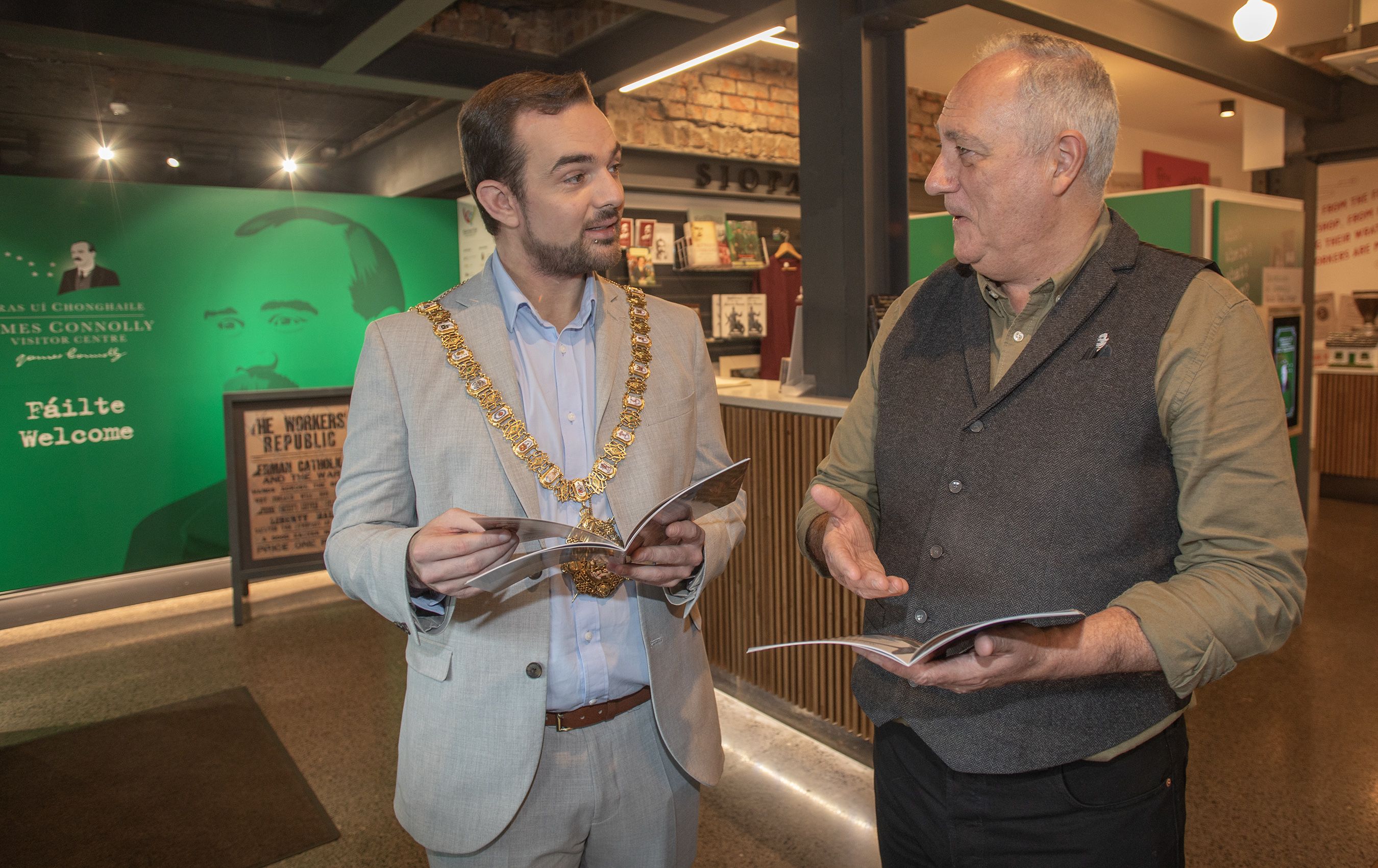 Lord Mayor Micky Murray with Séanna Walsh at the launch