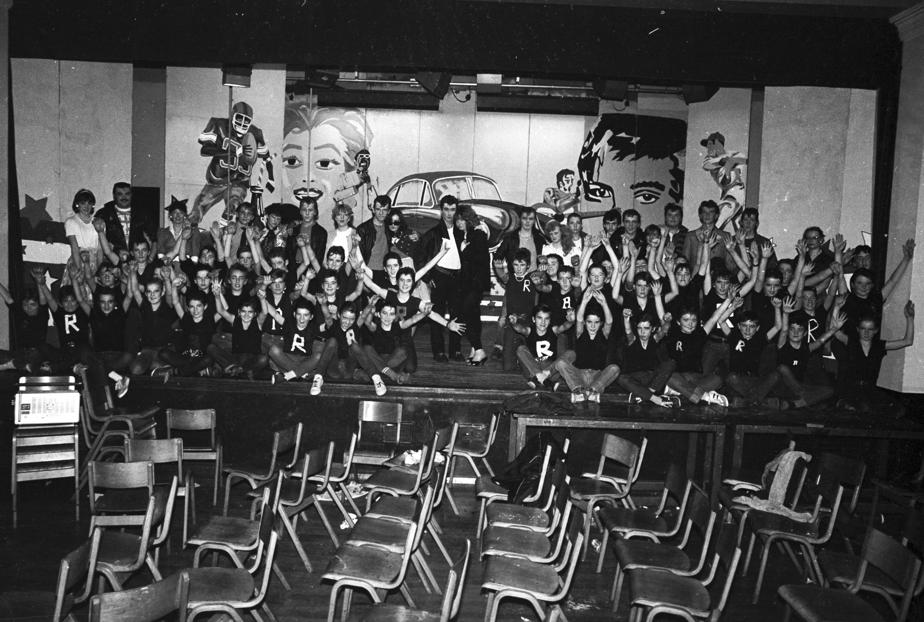 Marty Maguire as Danny Zuko in La Salle's 1982 production of Grease