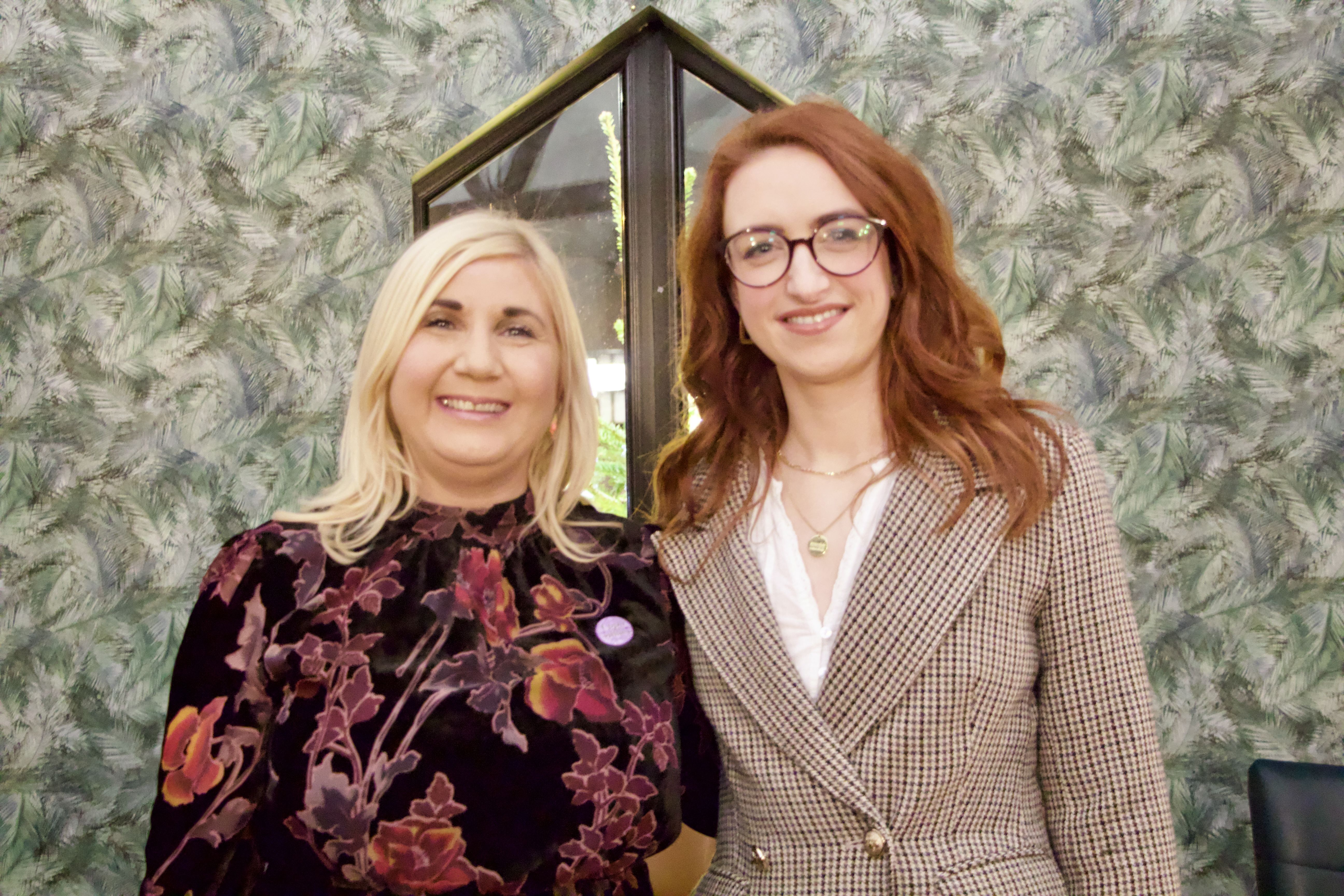 Siobhán with former councillor Clíodhna Nic Bhranair