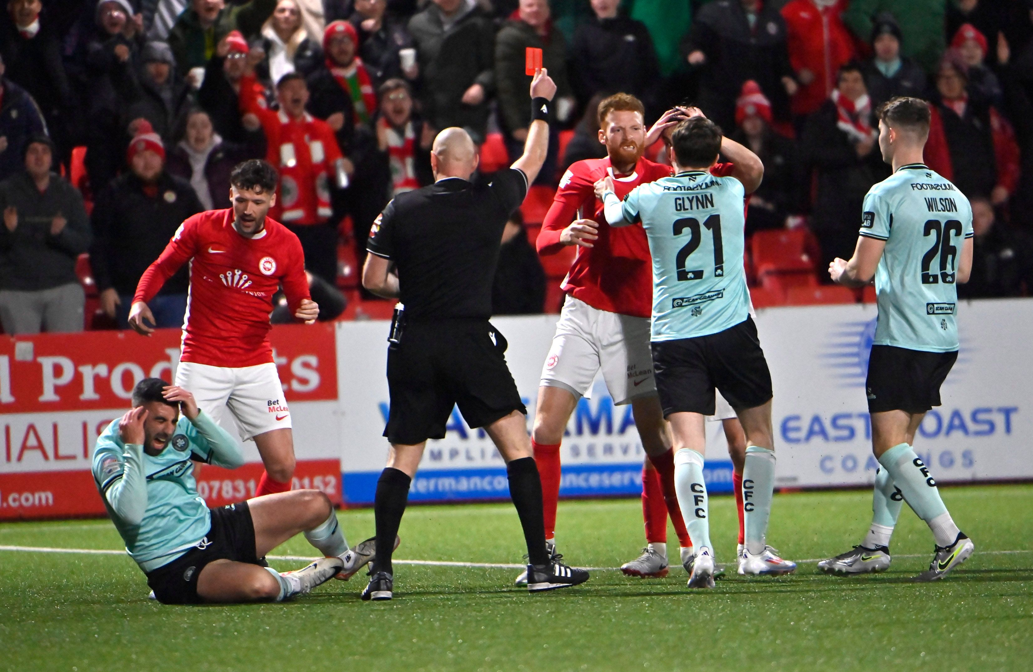 Shaun Want is given his marching orders