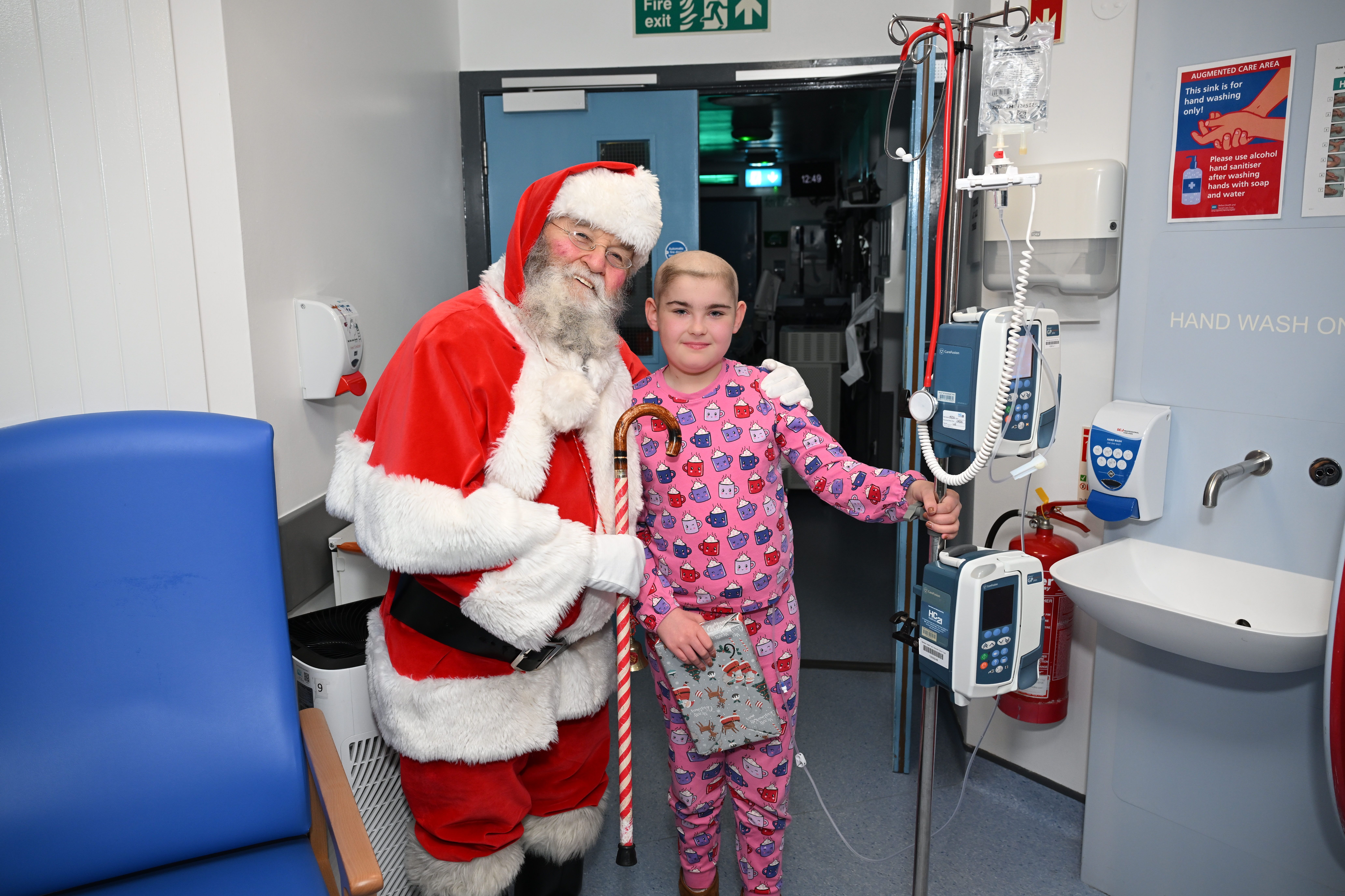 Chloe Cush with Santa Claus